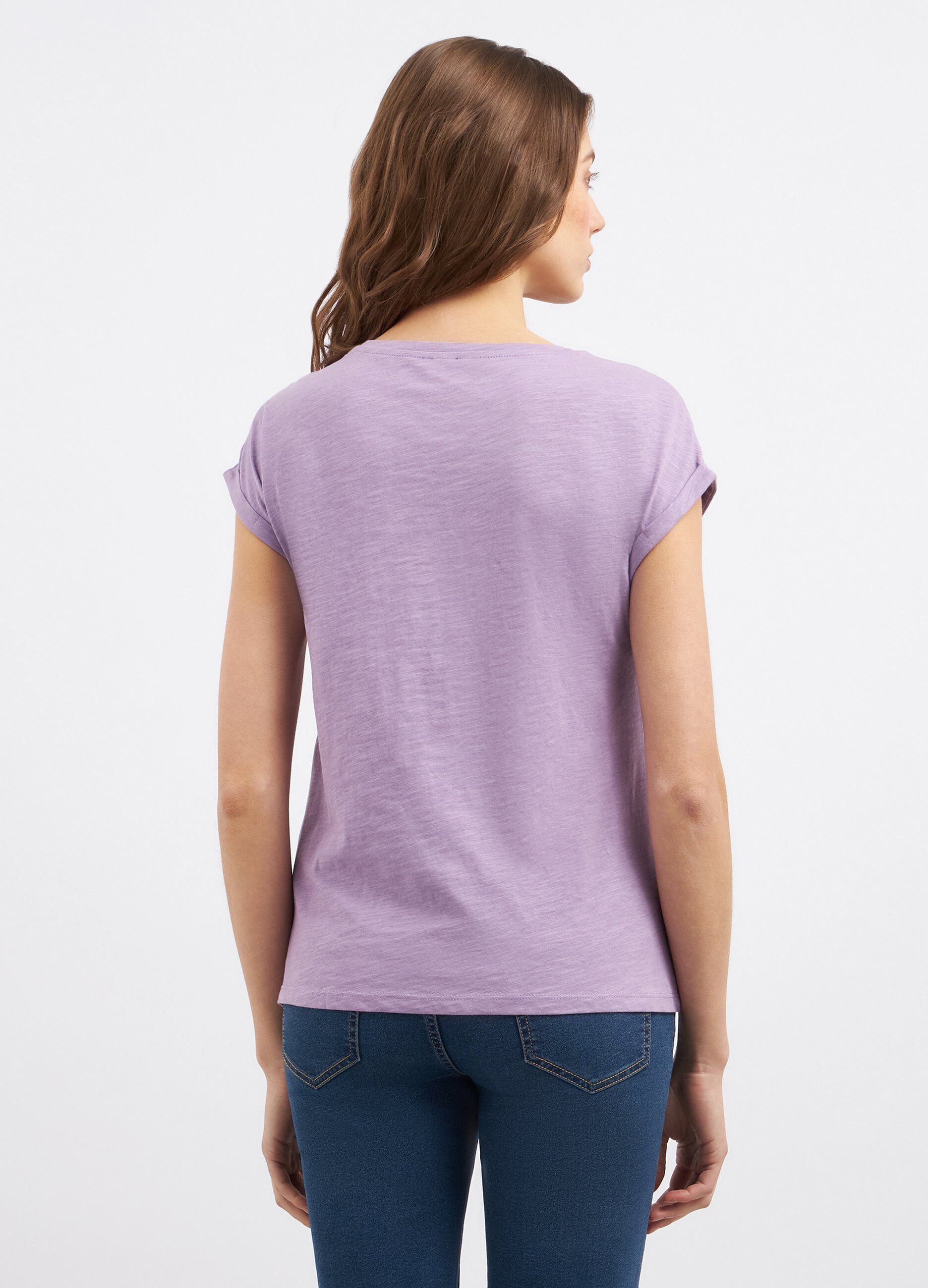 T-shirt in puro cotone slub donna_1