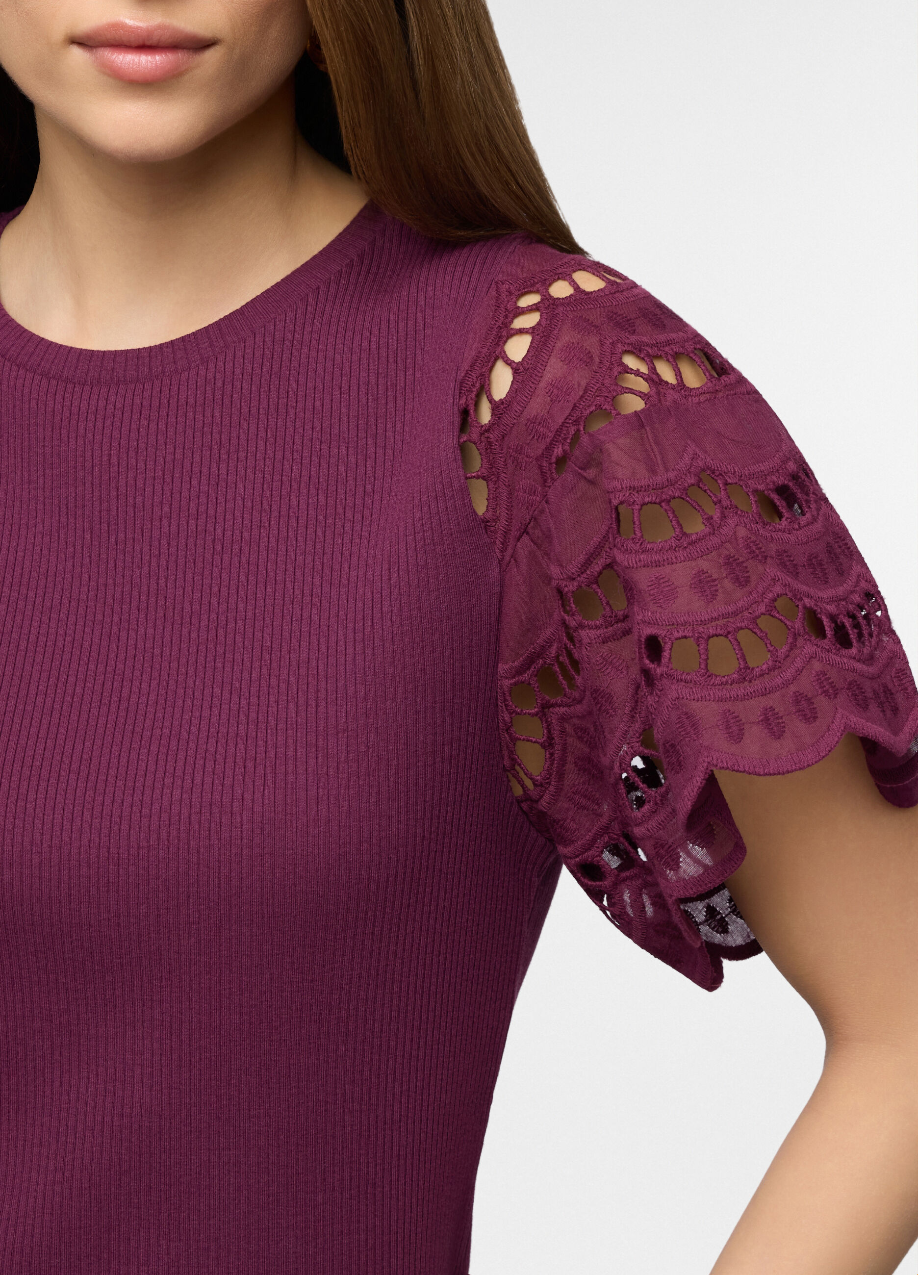 T-shirt girocollo stretch donna_2