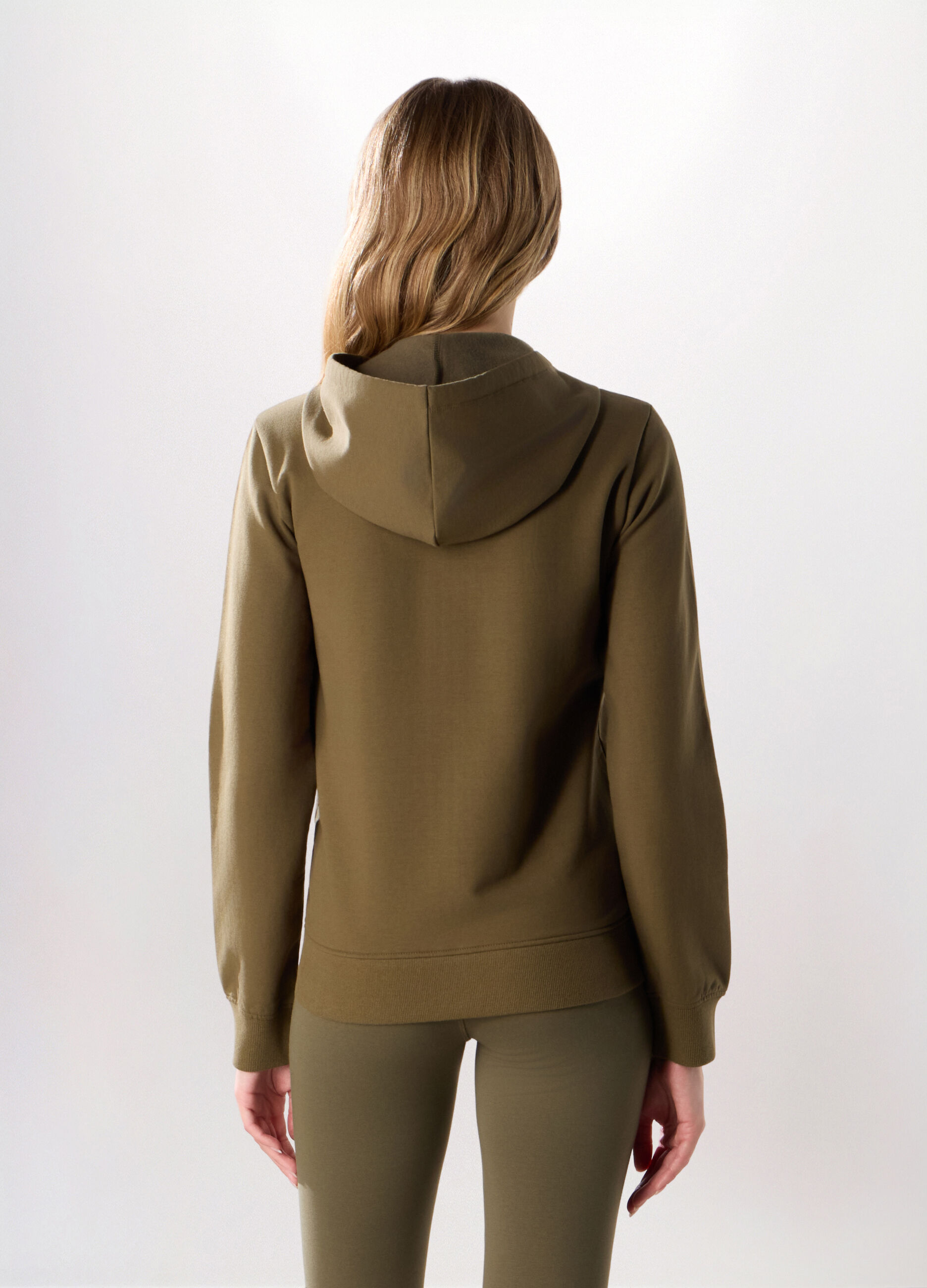 Felpa in misto cotone donna_1