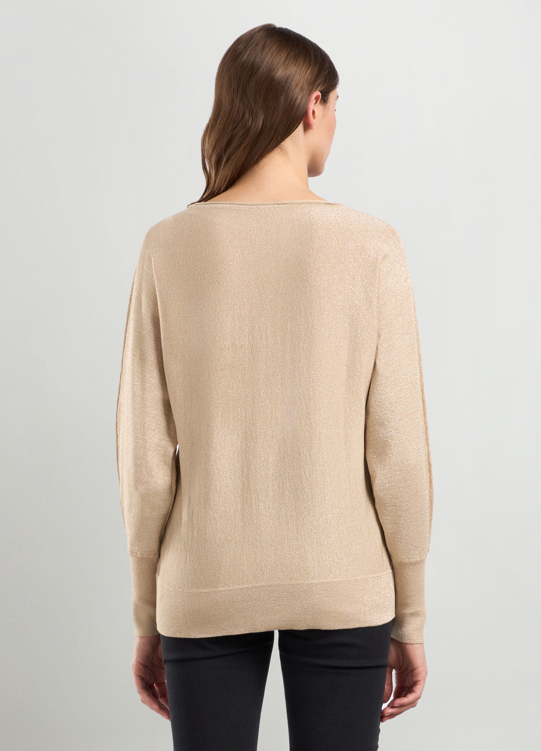 Tricot in mista viscosa con filo lurex donna_1