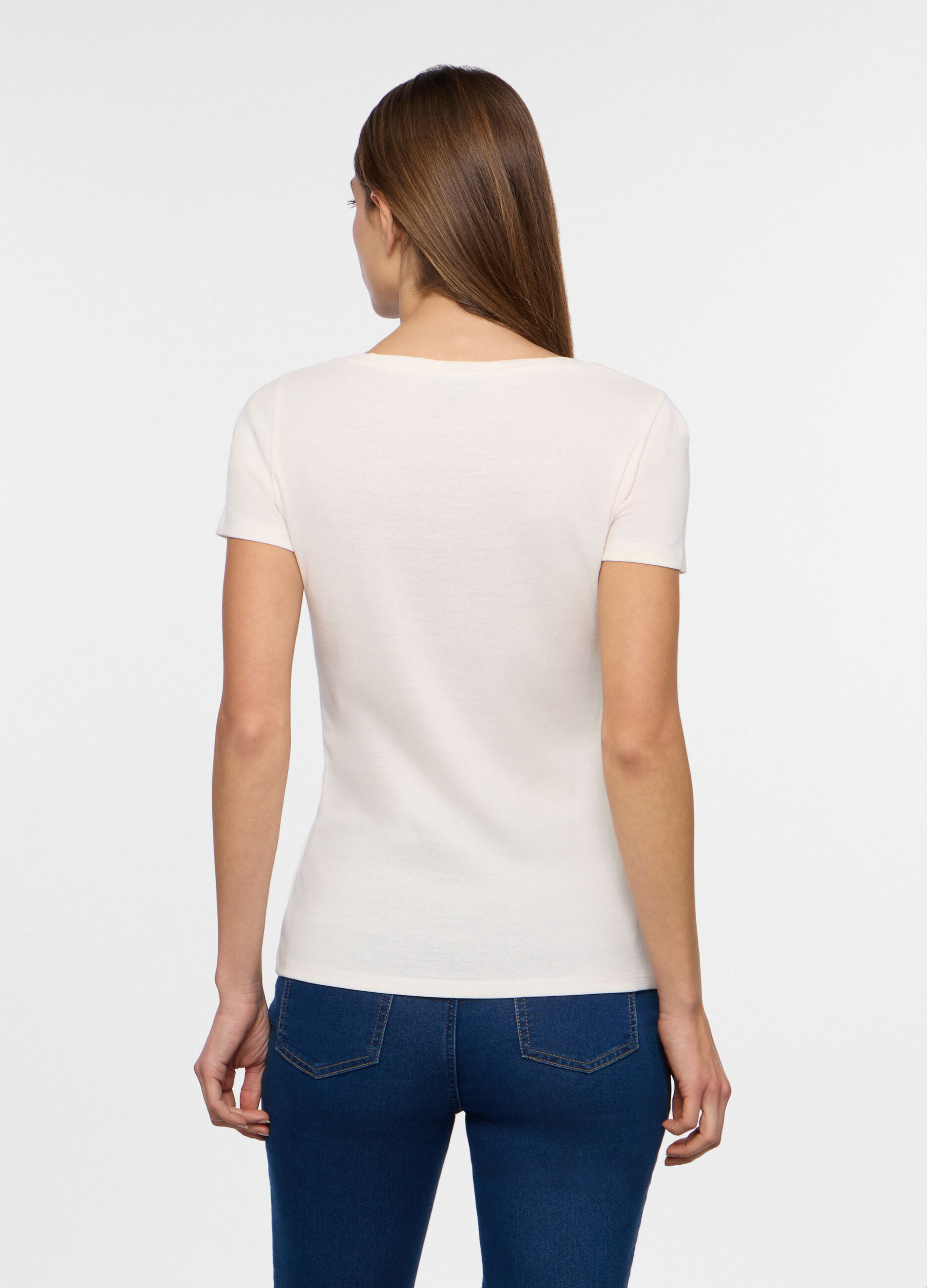 T-shirt con scollo rotondo donna_1