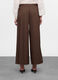 Pantaloni palazzo in twill di puro cotone donna_1