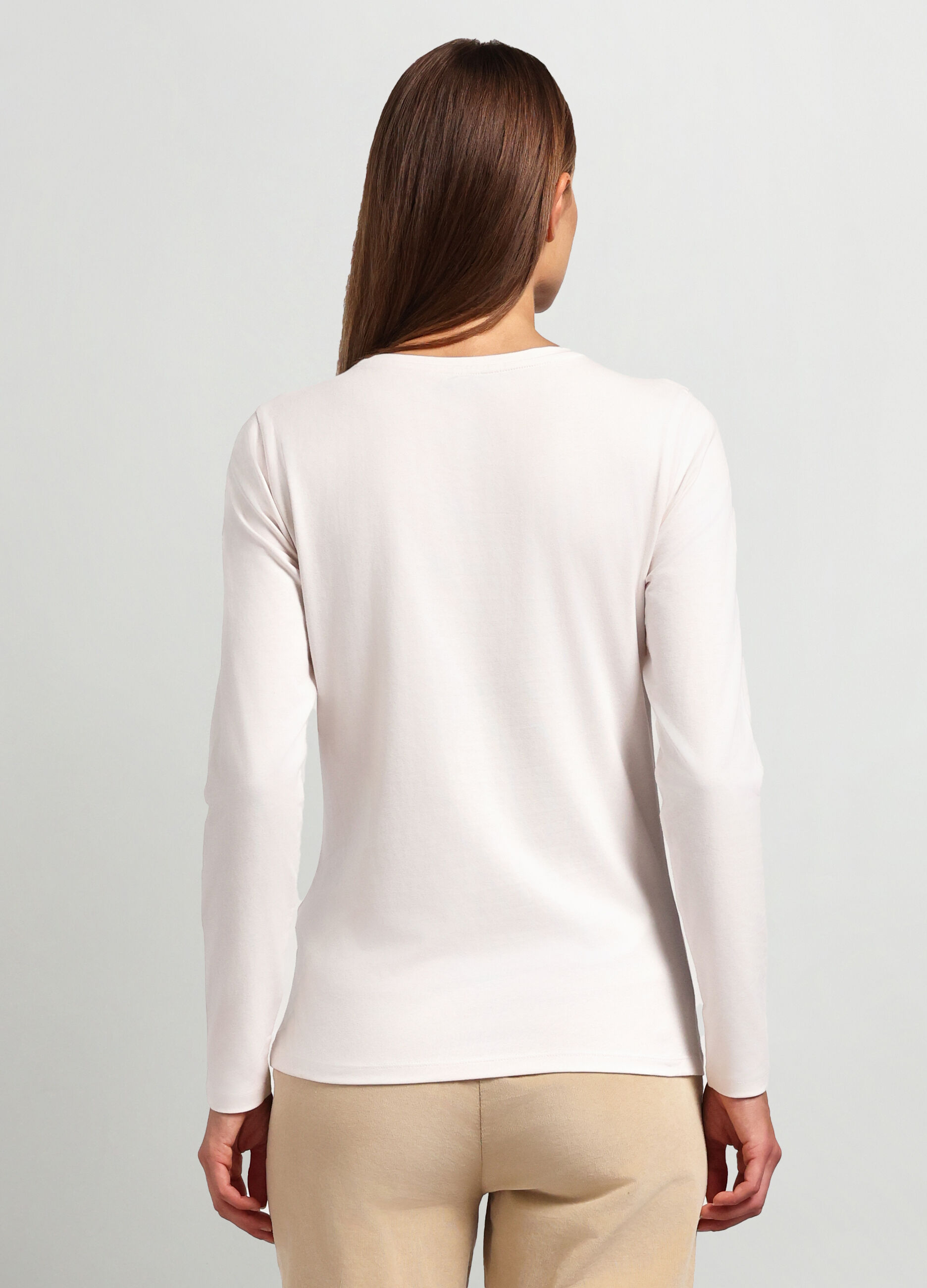 T-shirt in cotone stretch donna_1