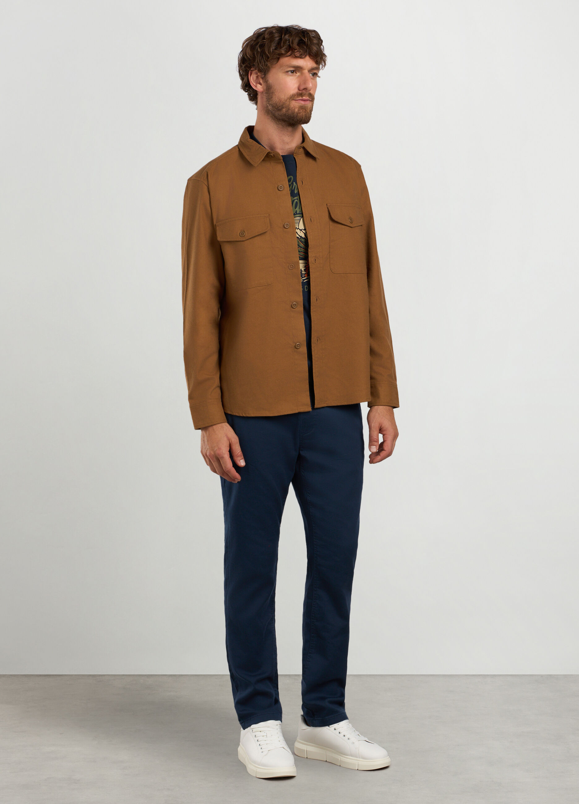 Overshirt in flanella uomo_0
