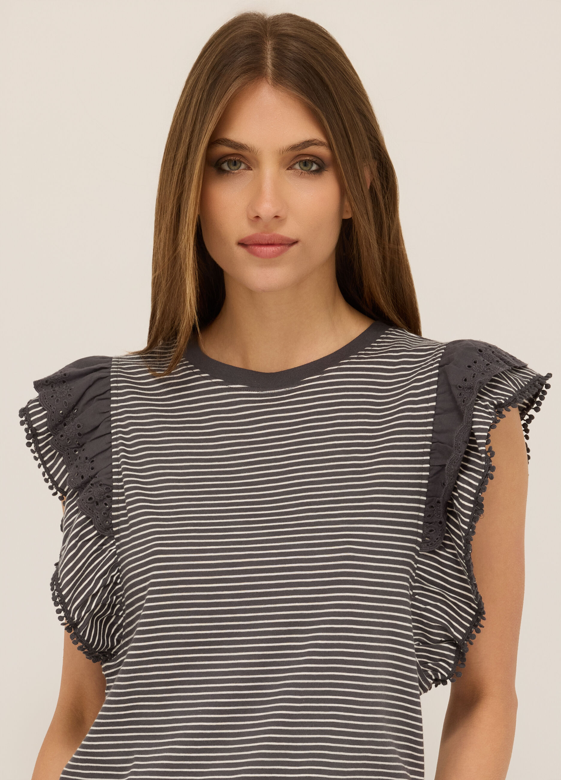 T-shirt in jersey di puro cotone donna_2
