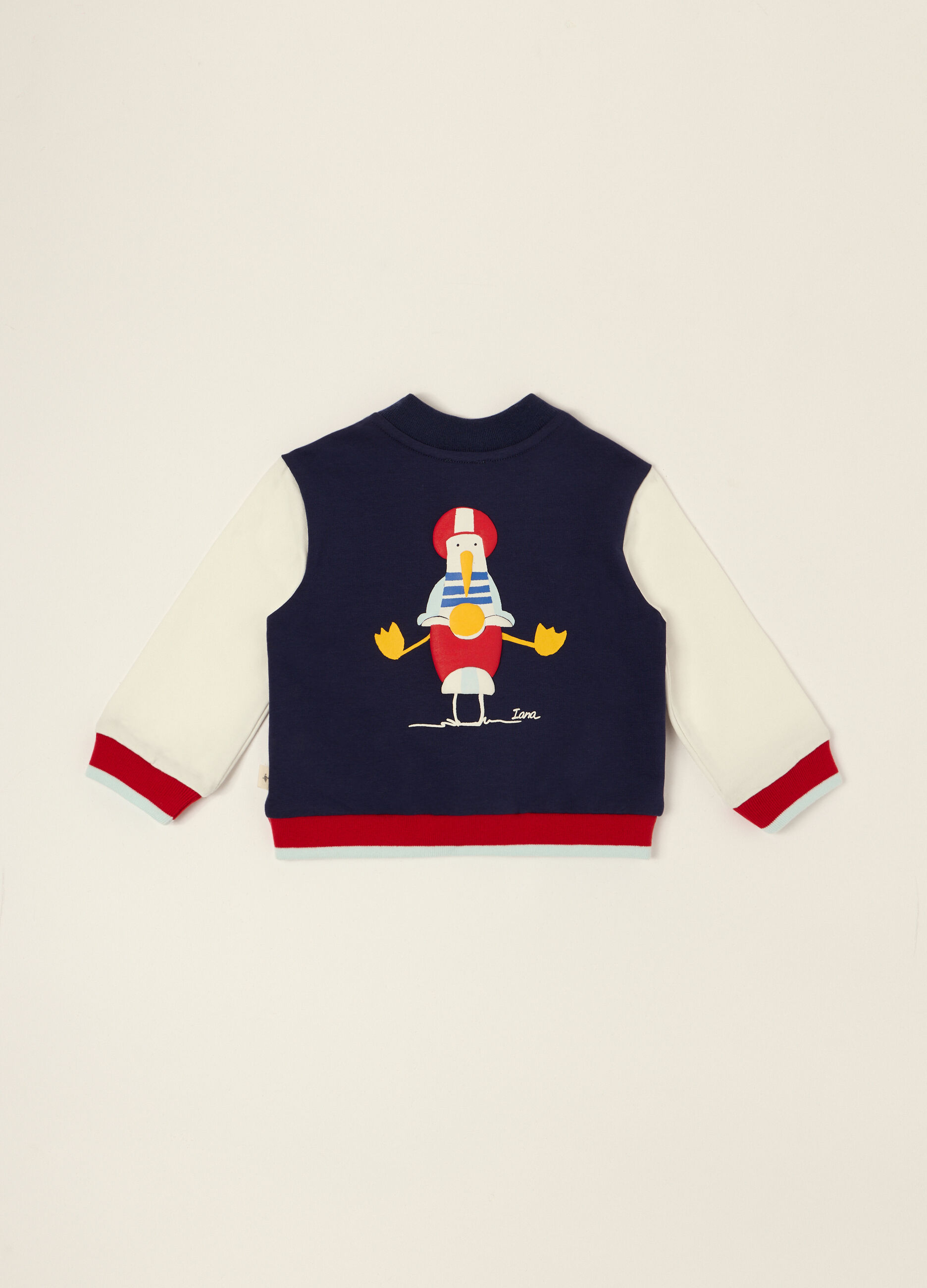 Felpa blu in cotone organico_1