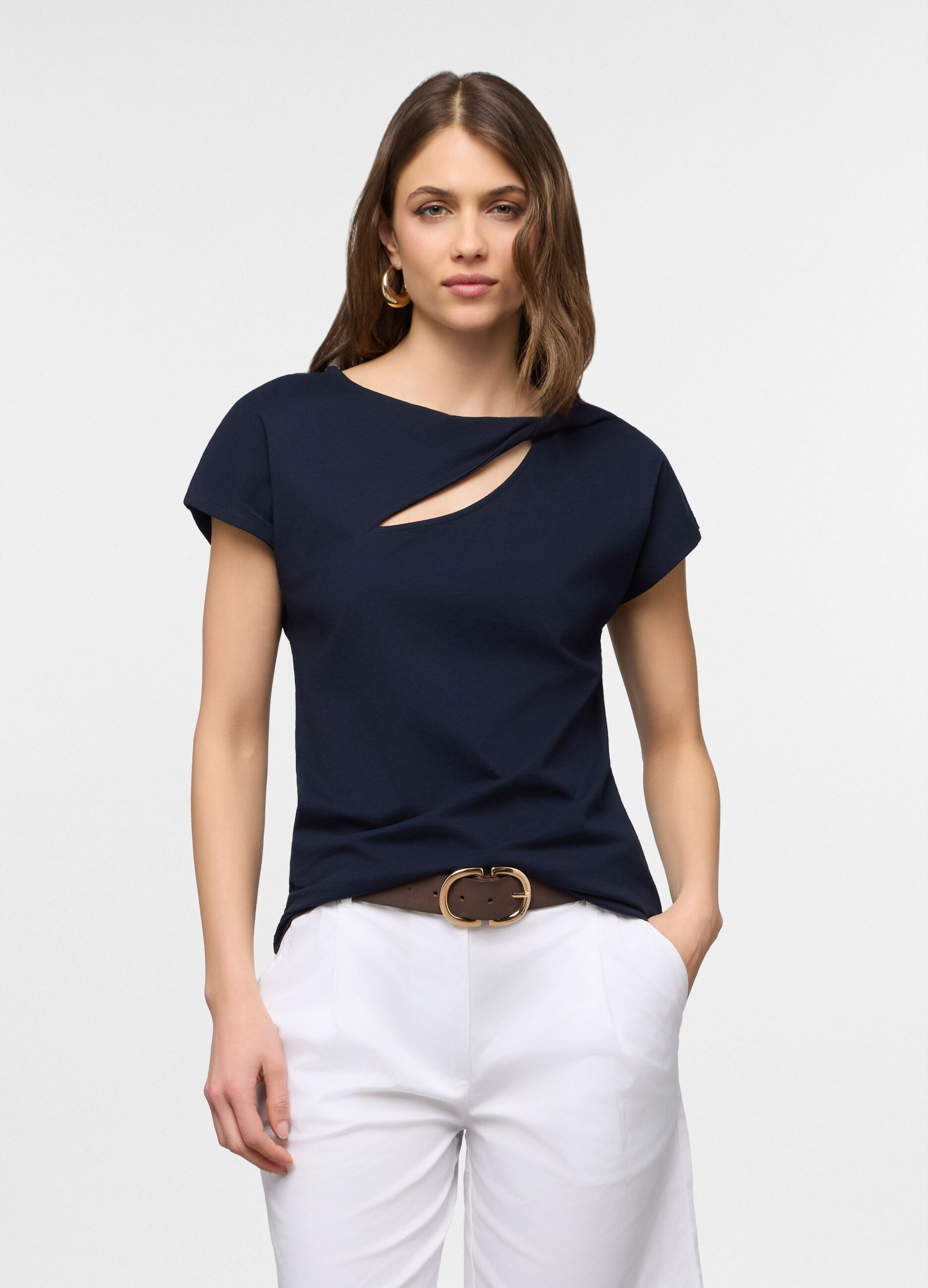 T-shirt girocollo donna_0