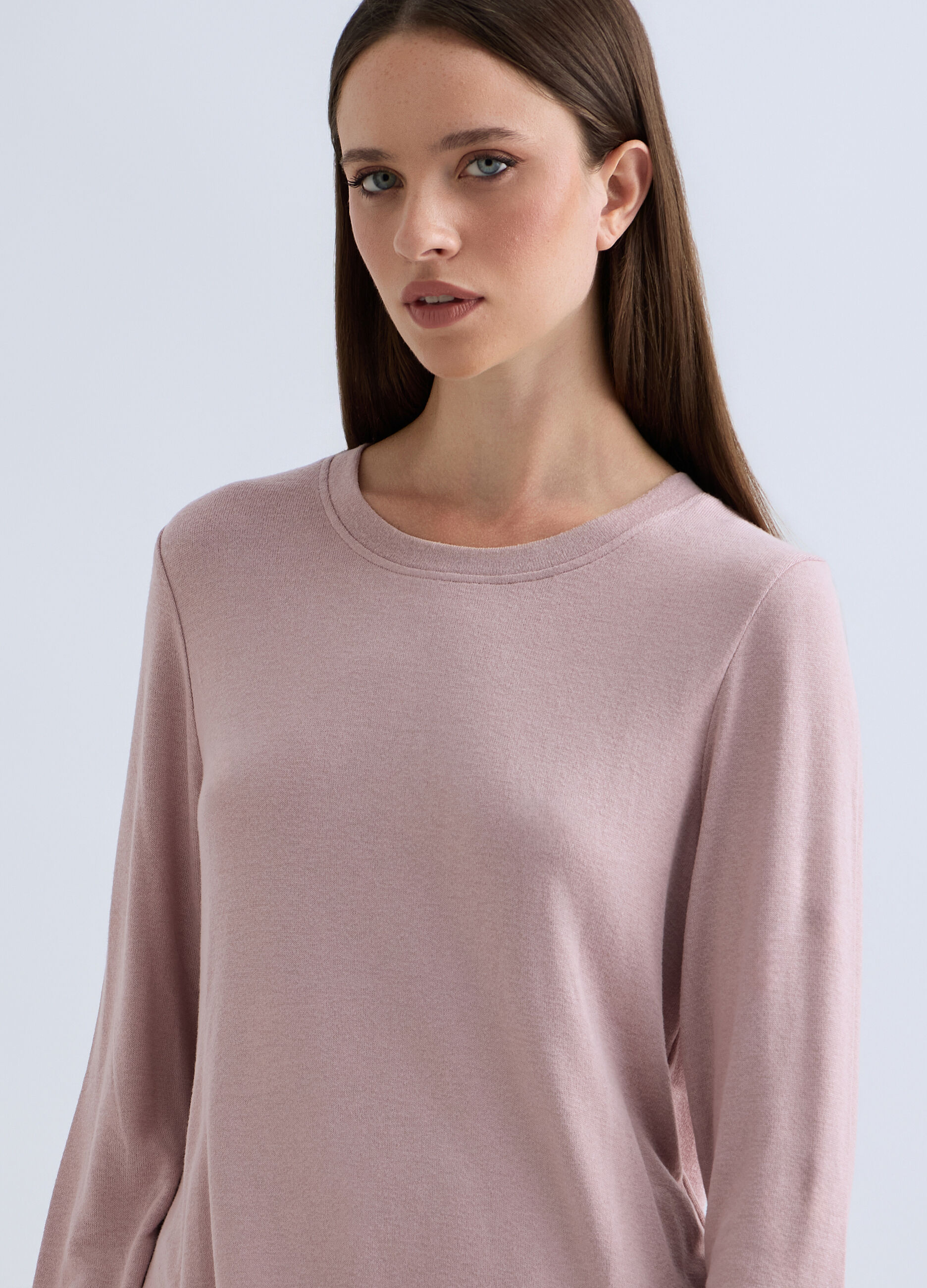 Set pigiama lungo in velour misto viscosa stretch donna_2