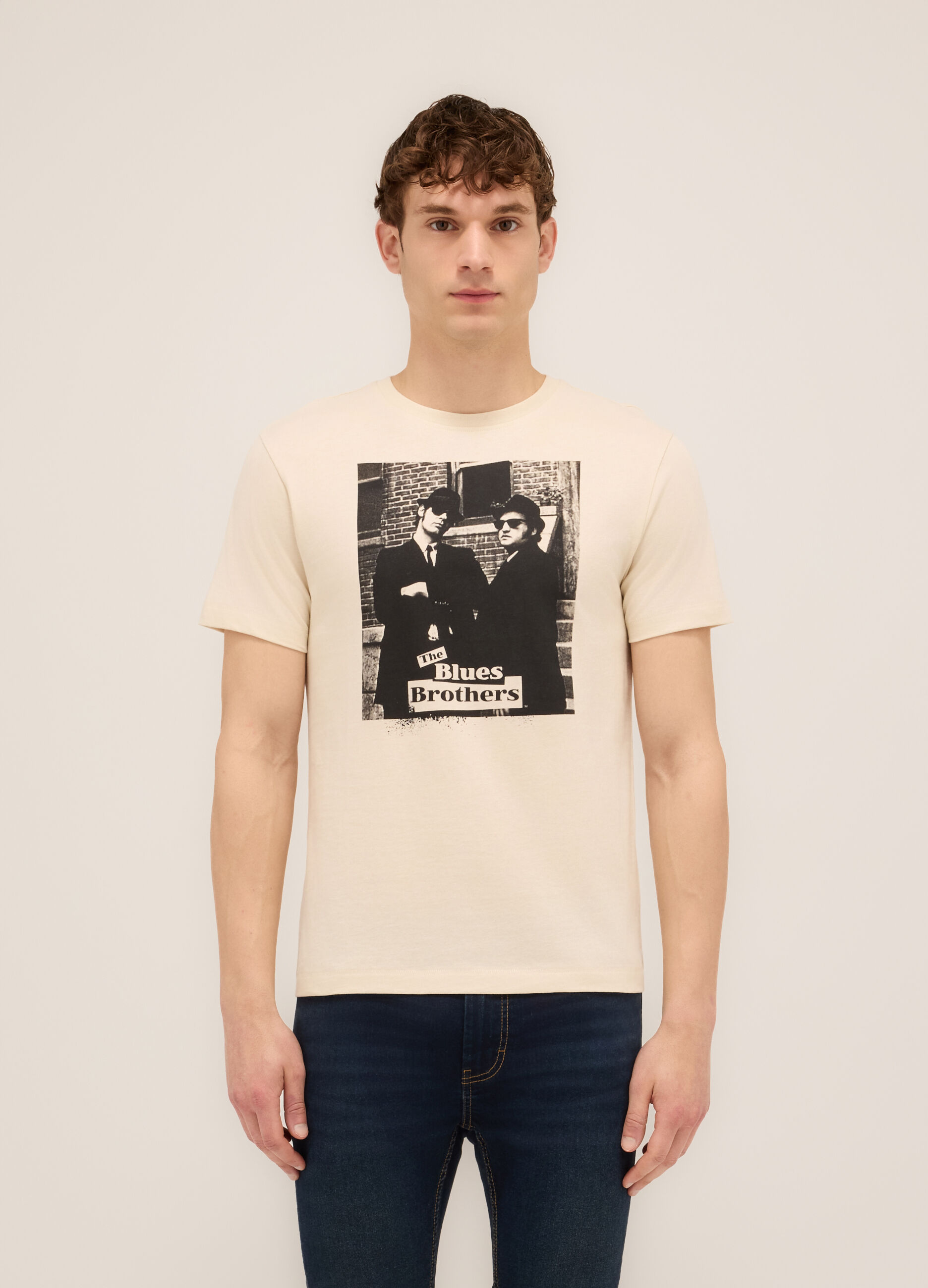 T-shirt girocollo stampa Blues Brothers uomo_0