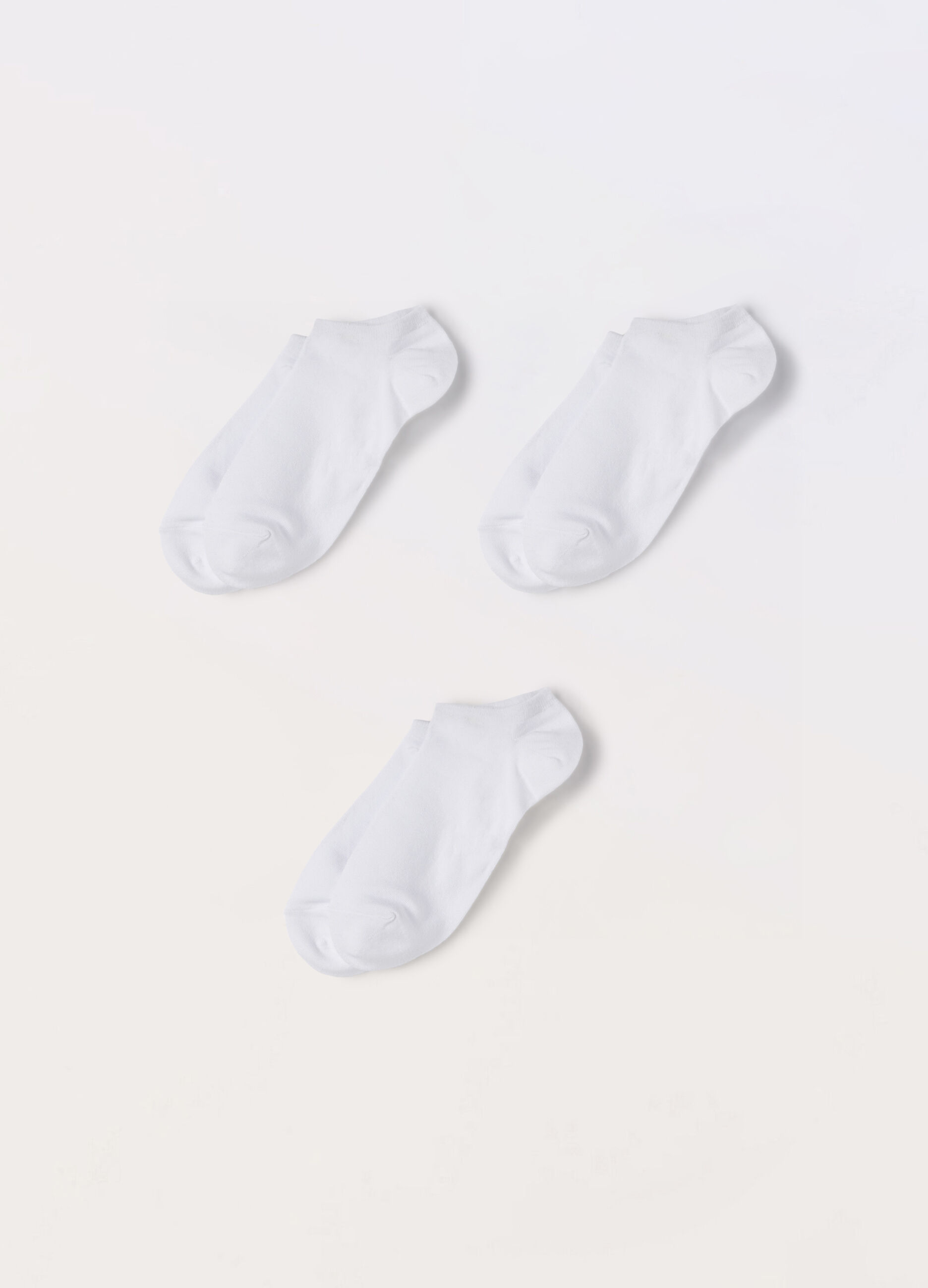 3 pack calzini sneaker in cotone stretch tinta unita_0