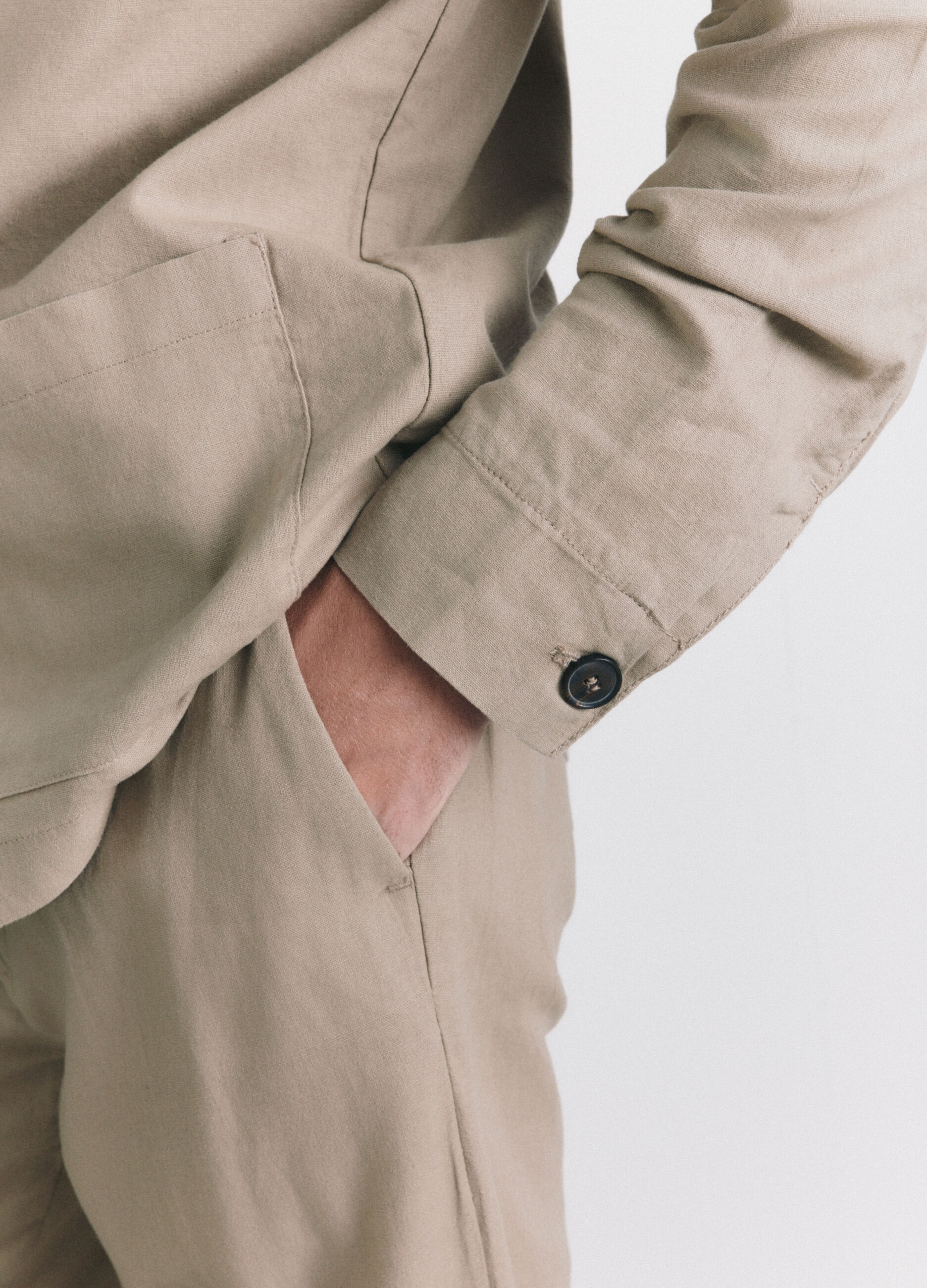 Giacca a camicia in lino e cotone uomo_5
