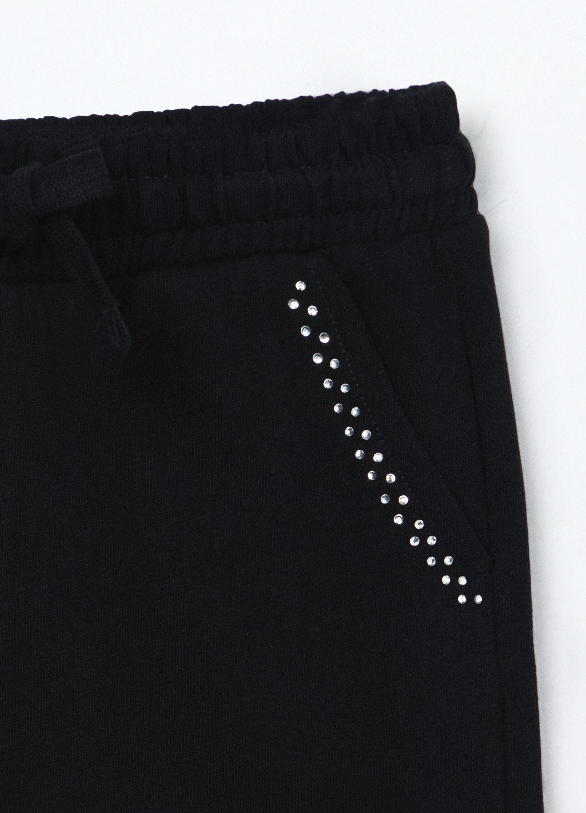 Jogger in french terry di puro cotone bambina_2