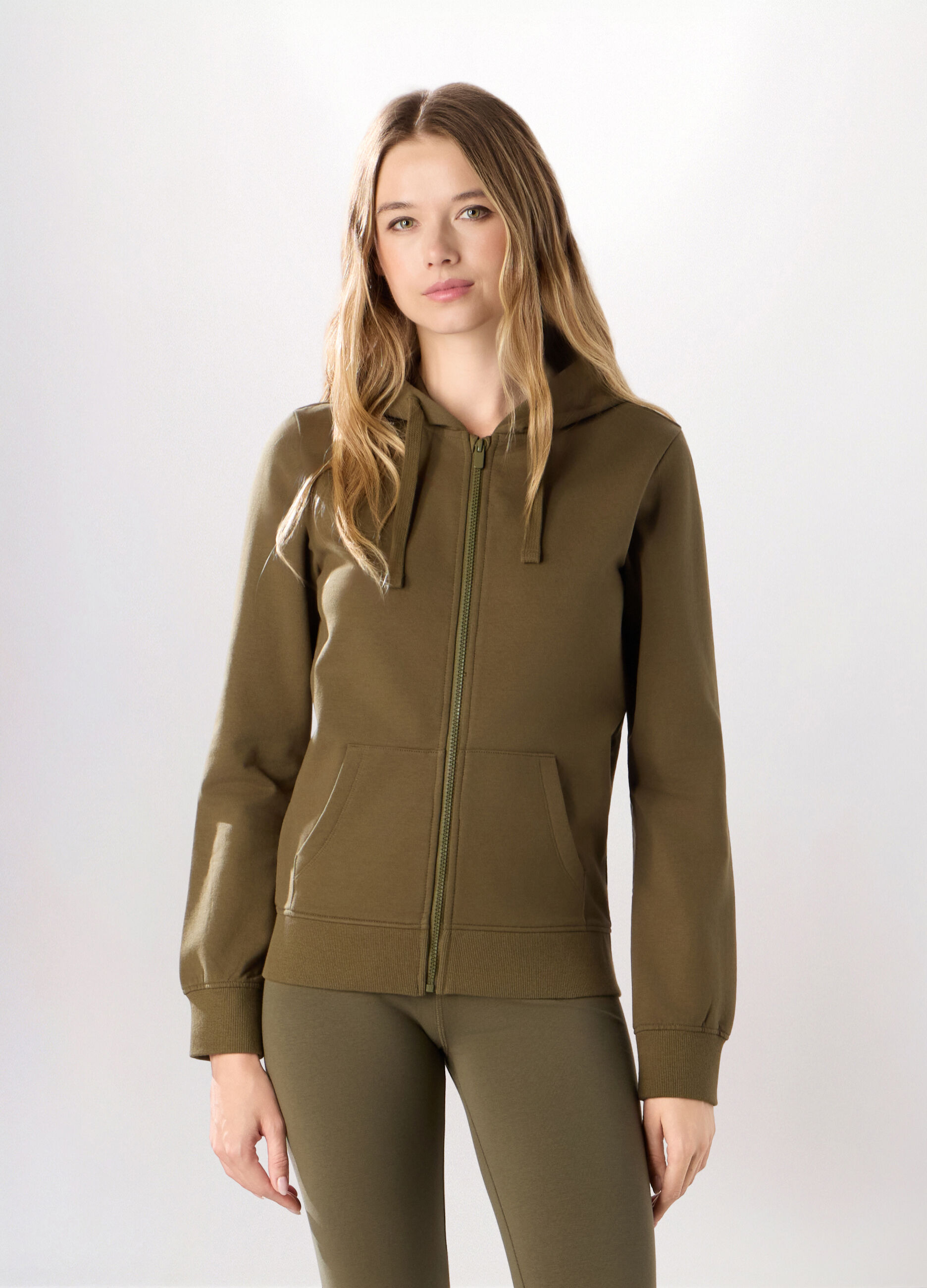 Felpa in misto cotone donna_0