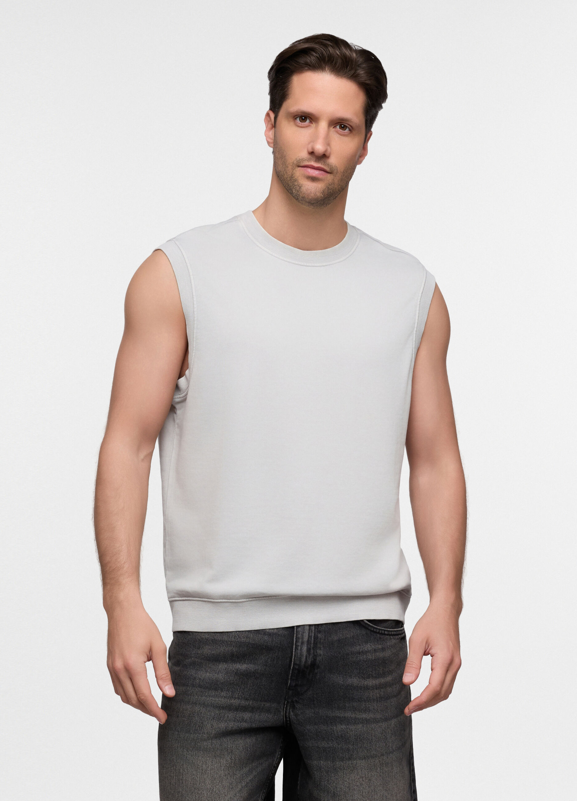 Canotta relaxed fit in misto cotone uomo_0
