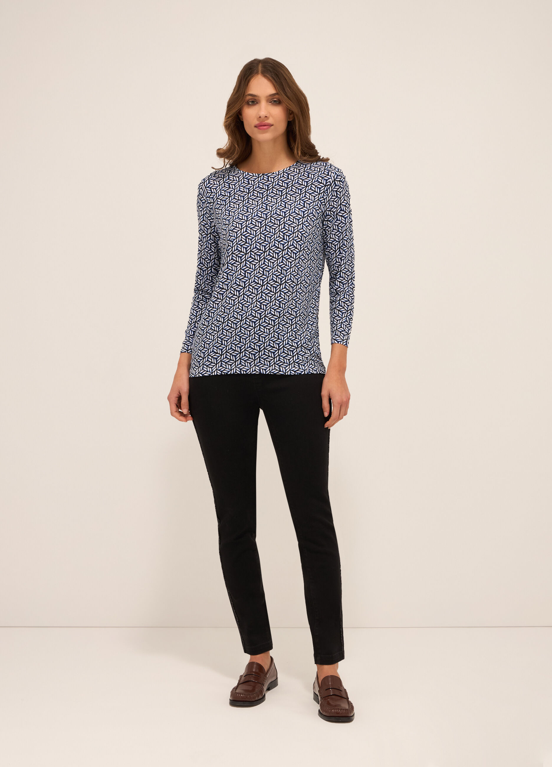 Jeggings in stretch denim di misto cotone donna_0
