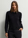 Maglia con coletto classico e lavorazione a treccia donna_0