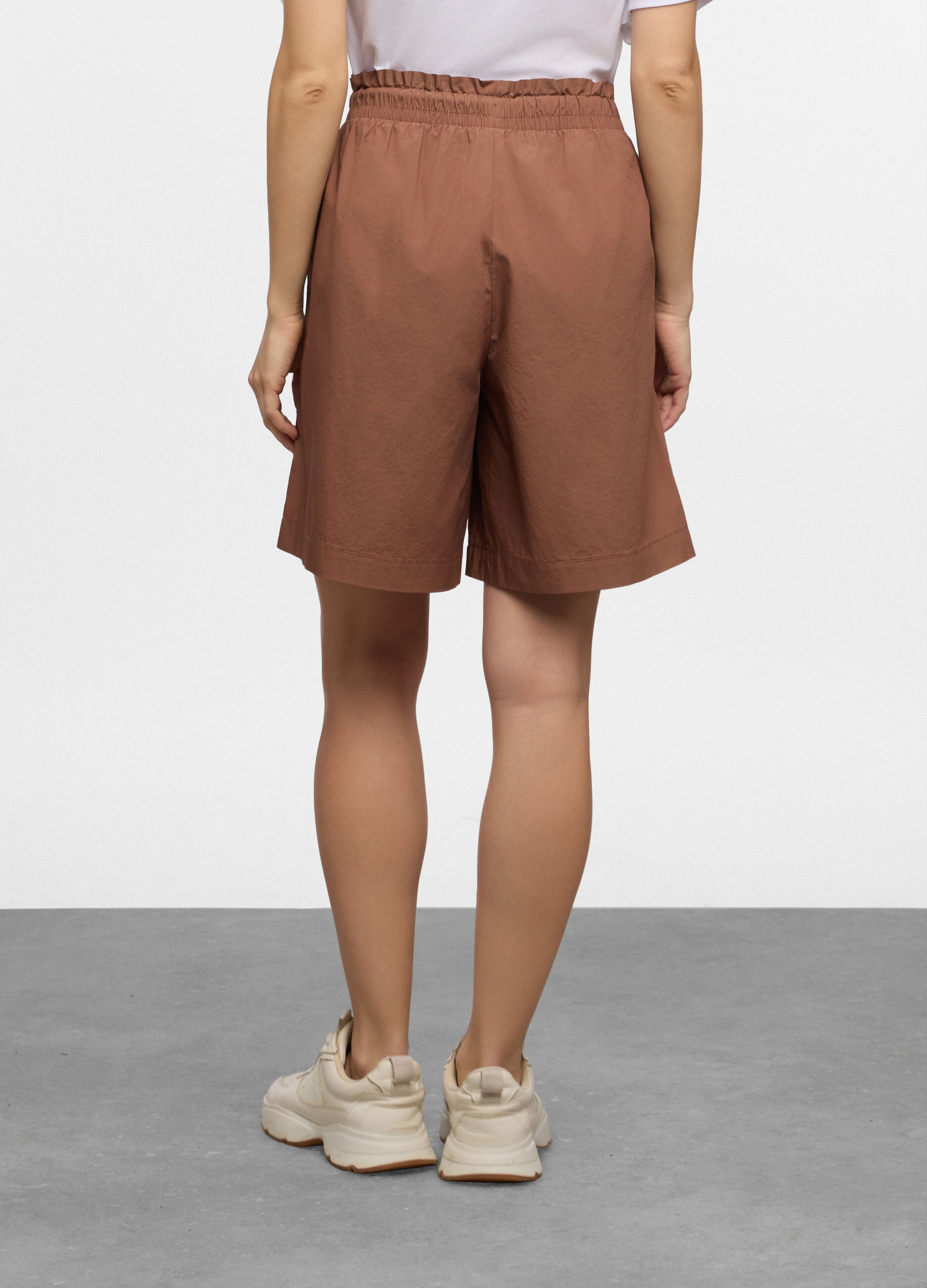 Bermuda regular fit in popeline di puro cotone donna_1