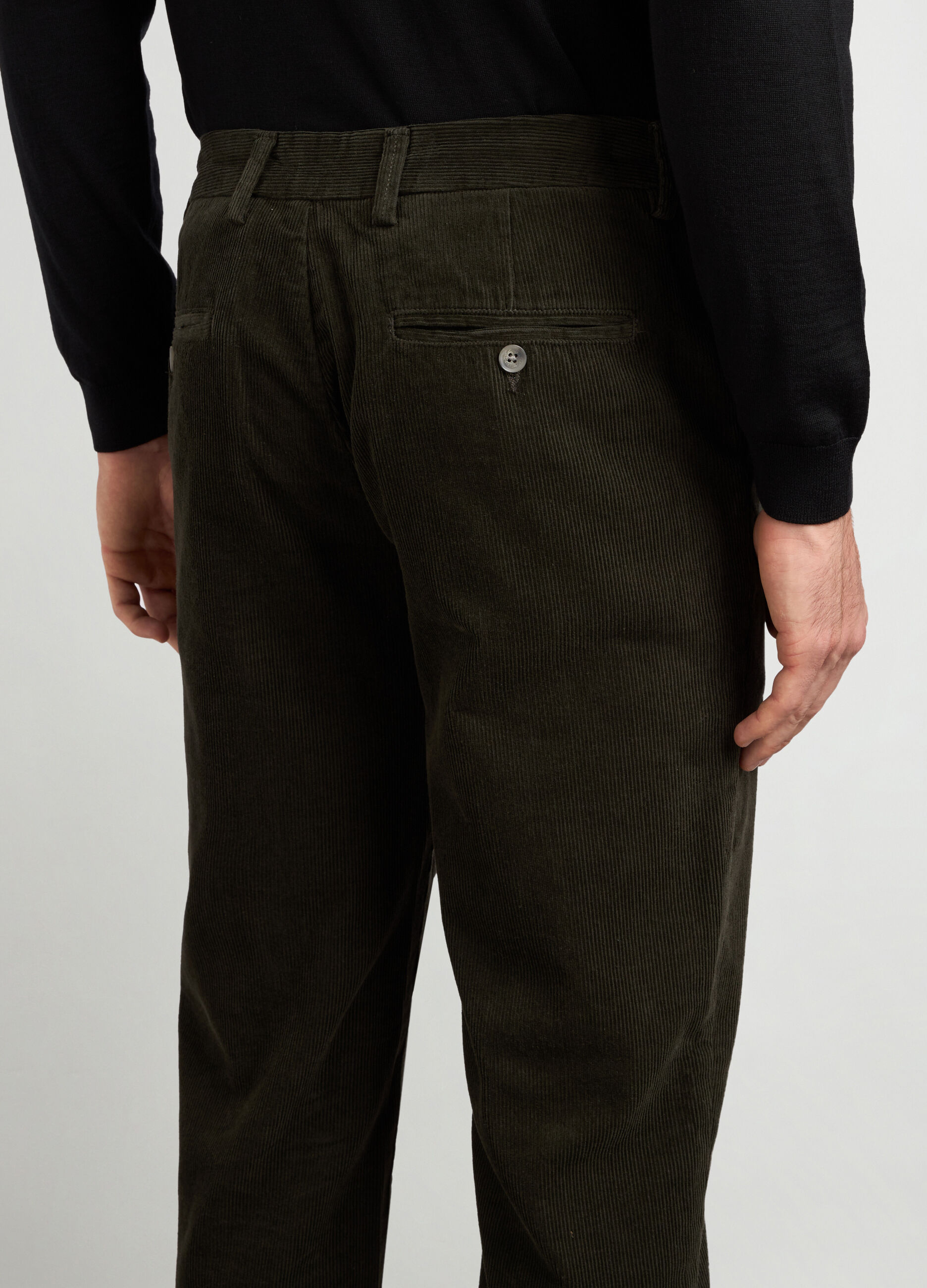 Pantaloni chino regular fit in velluto a coste uomo_2