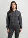 Felpa cropped in fleece di misto cotone donna_0