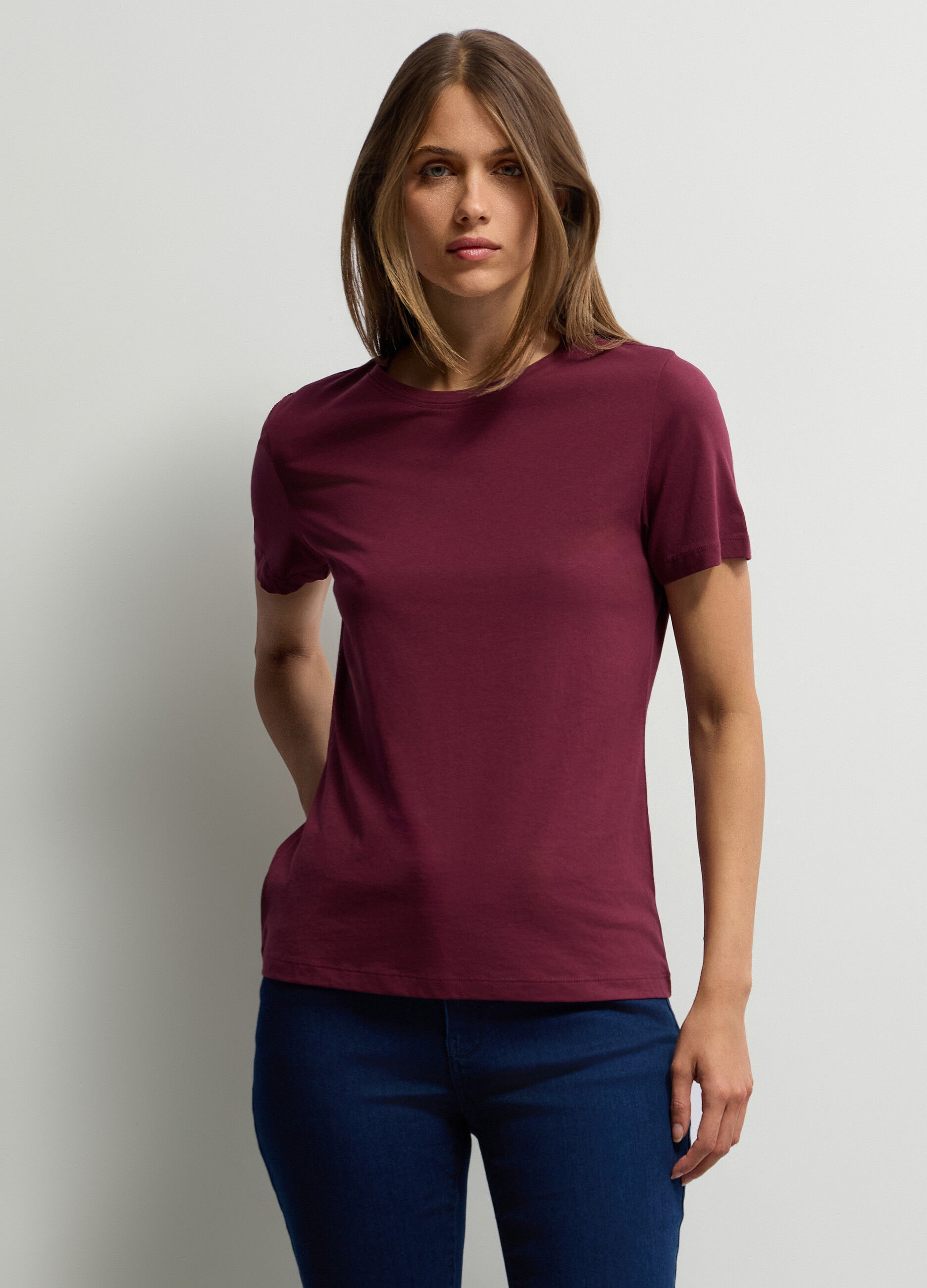 T-shirt girocollo donna_0