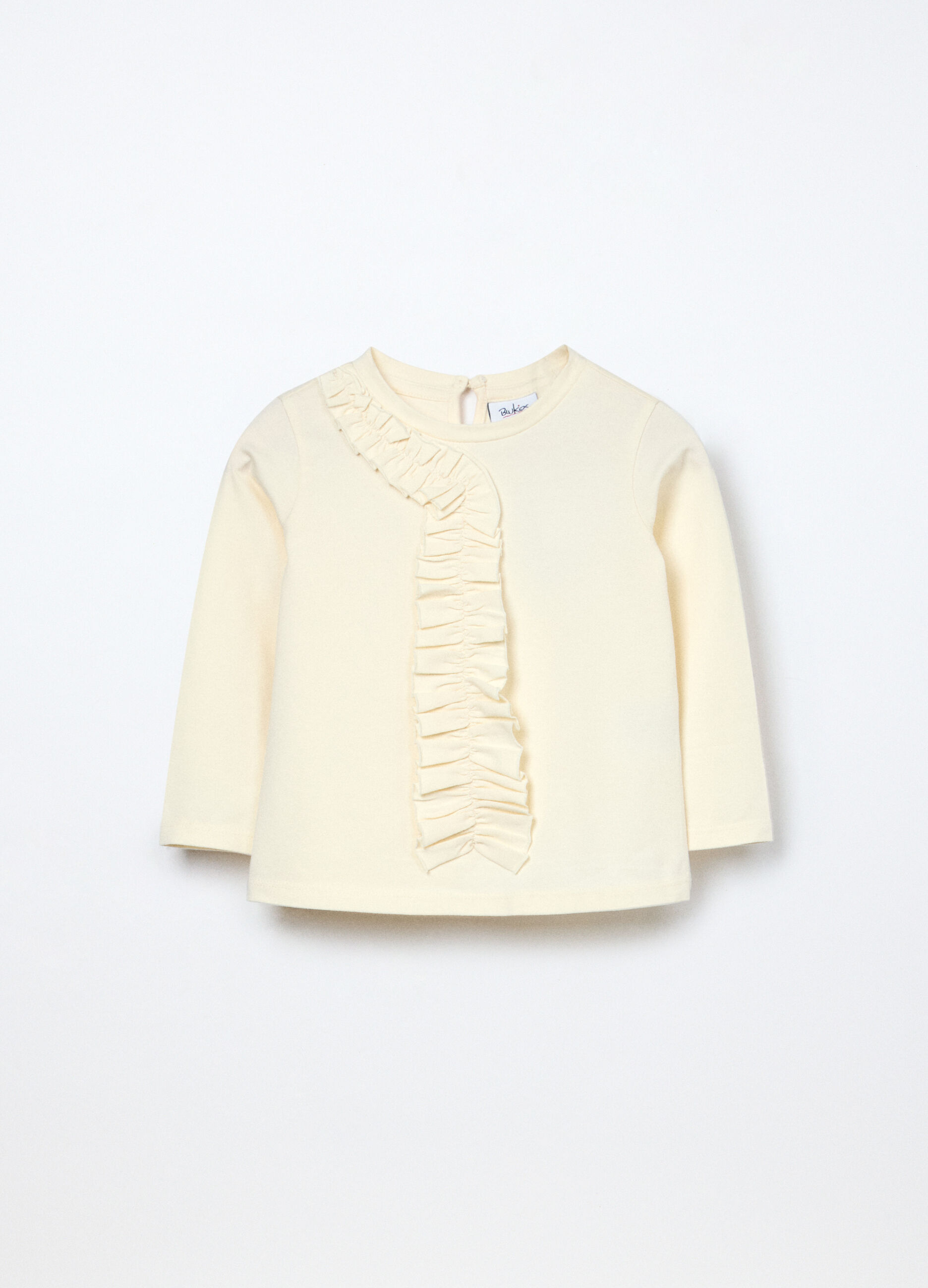 T-shirt in jersey di cotone stretch neonata_0