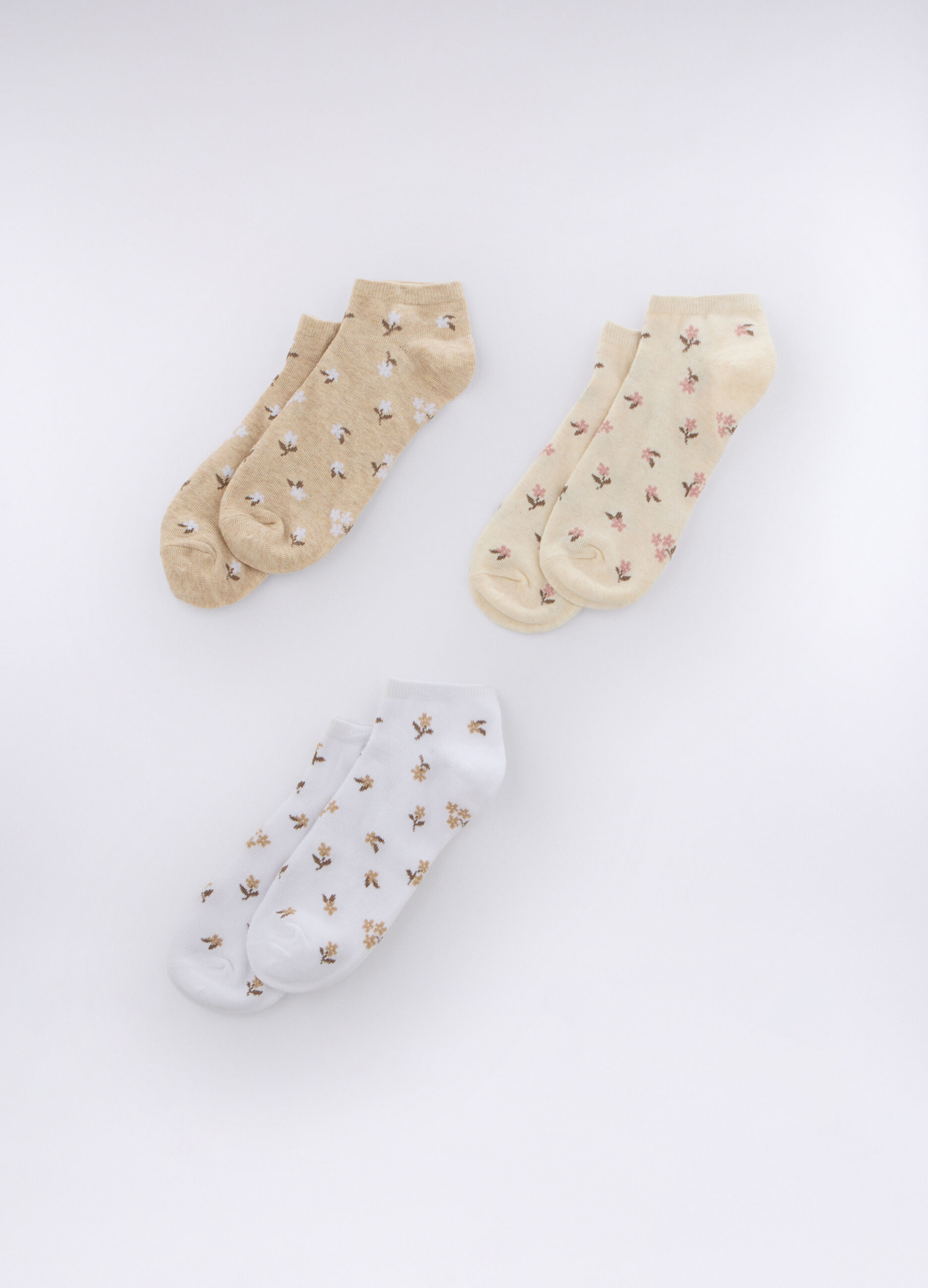 Pack 3 calze corte in cotone stretch donna_0