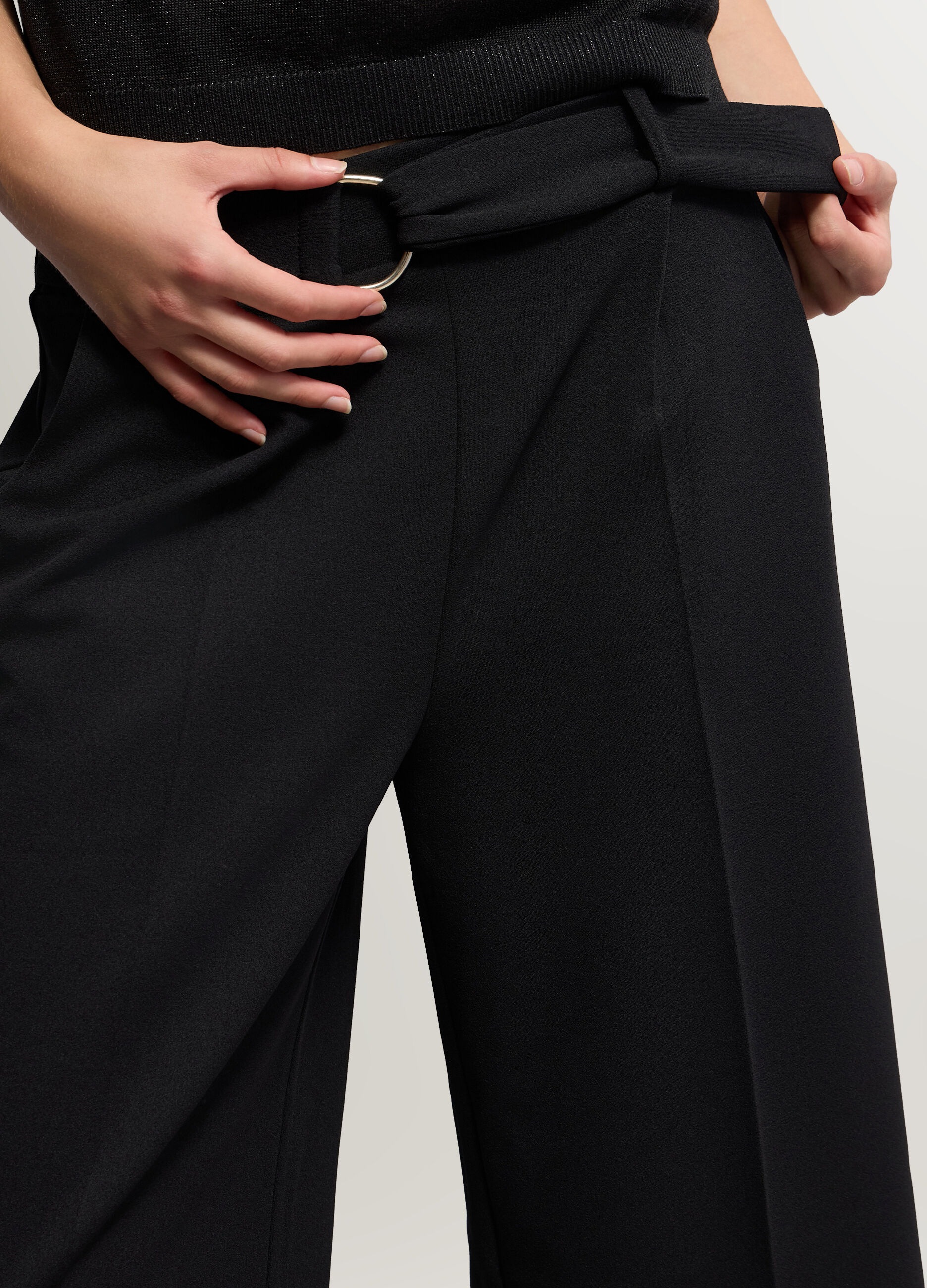 Pantaloni Wide Leg stretch donna_3