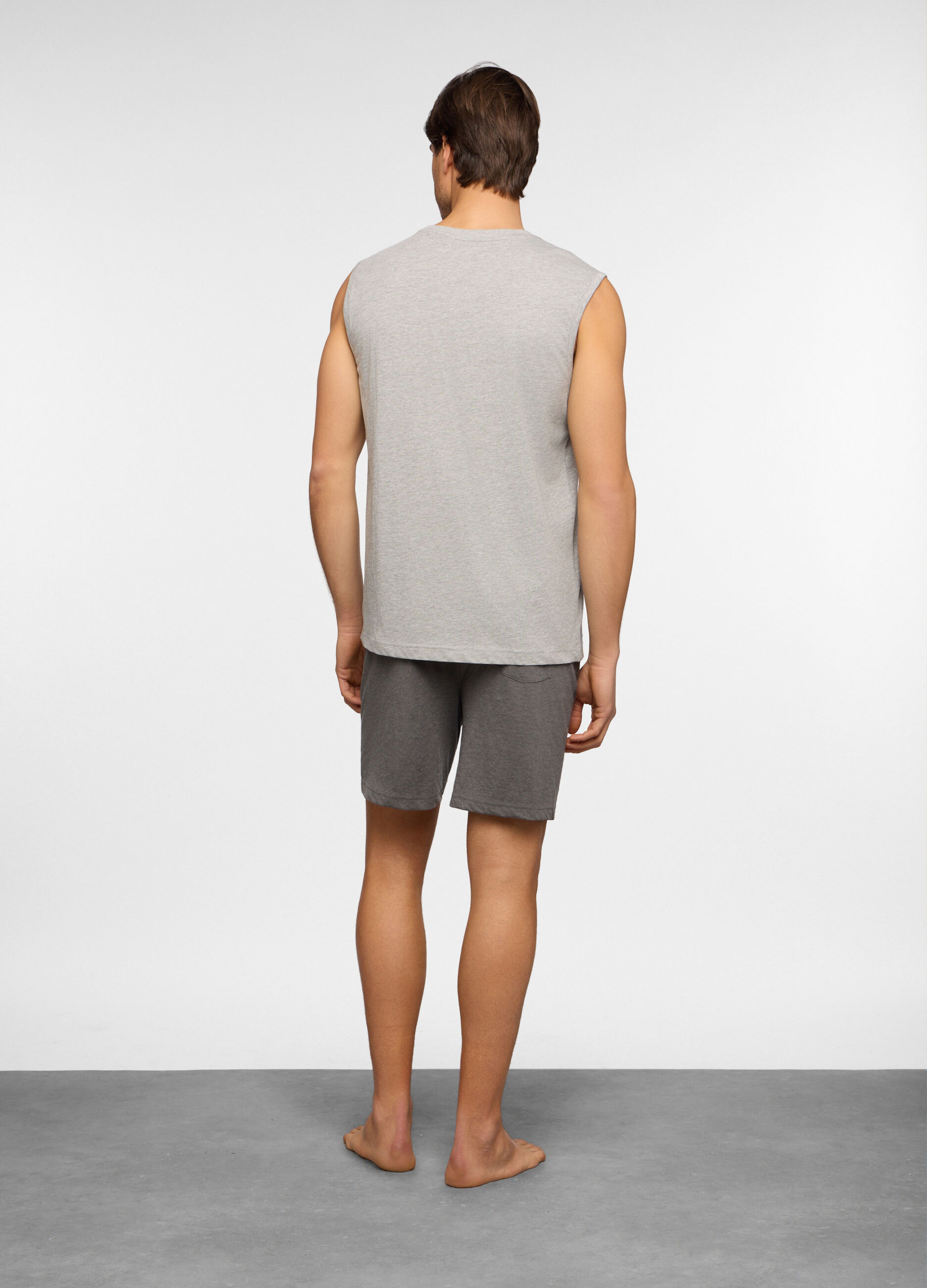 Pigiama con canotta in jersey di cotone uomo_1