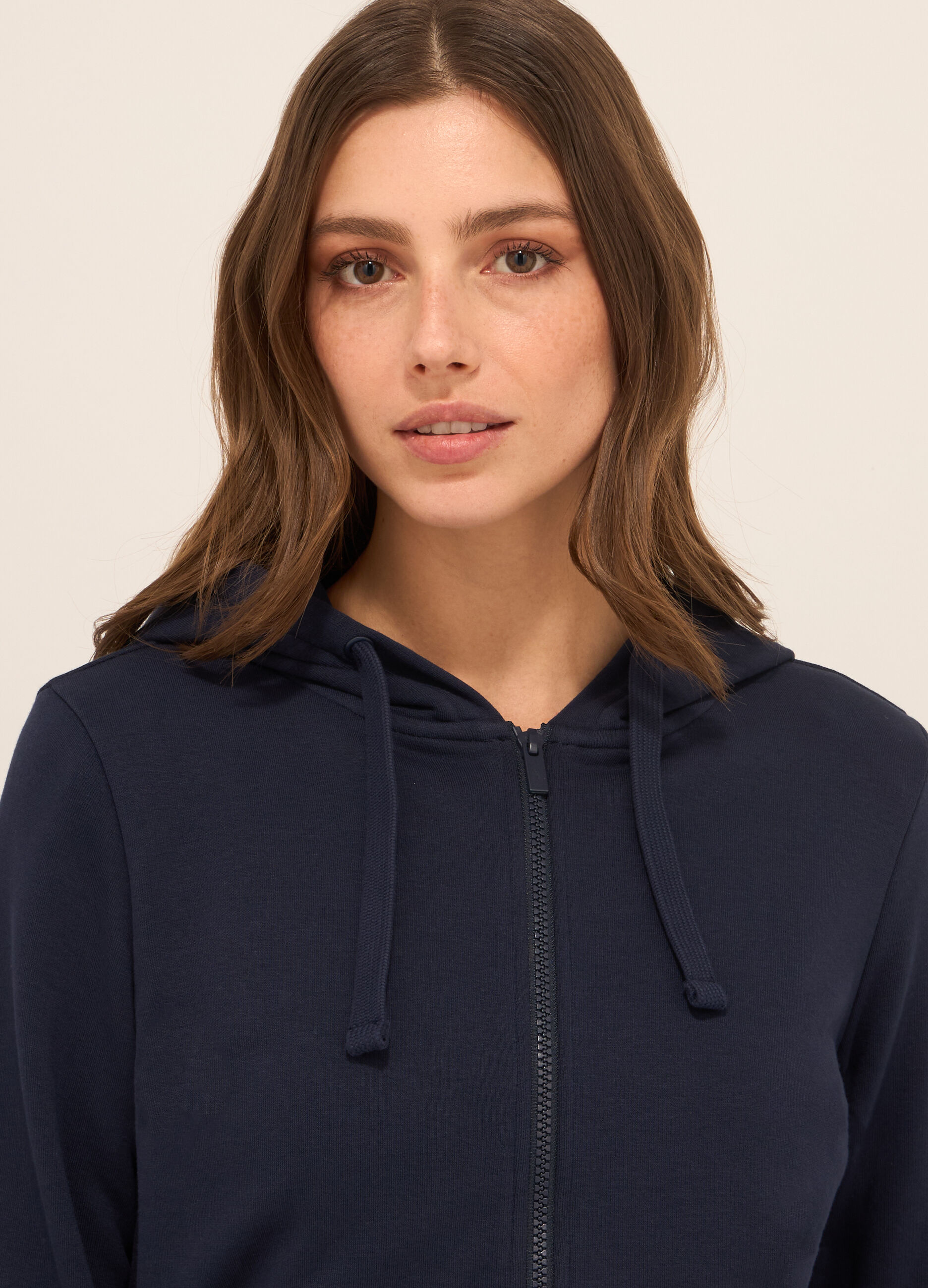 Felpa in french terry di misto cotone donna_2