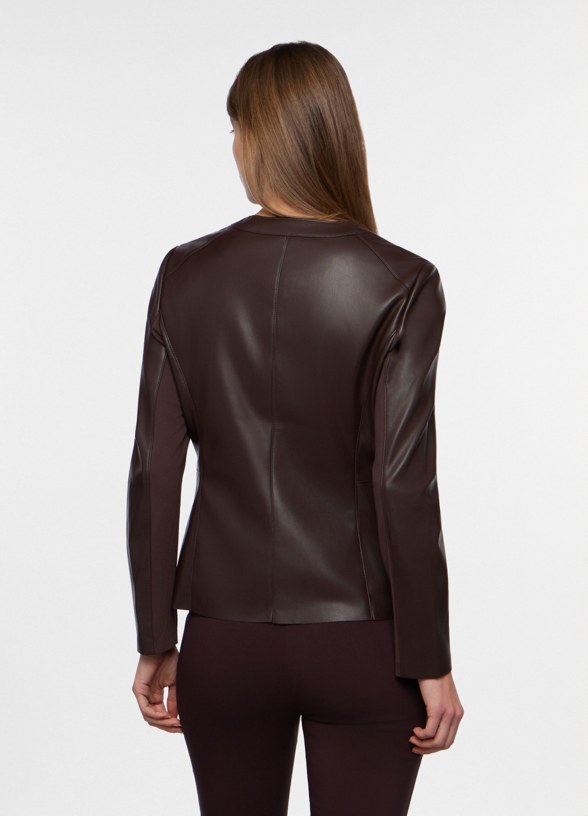 Giacca in eco pelle donna_1