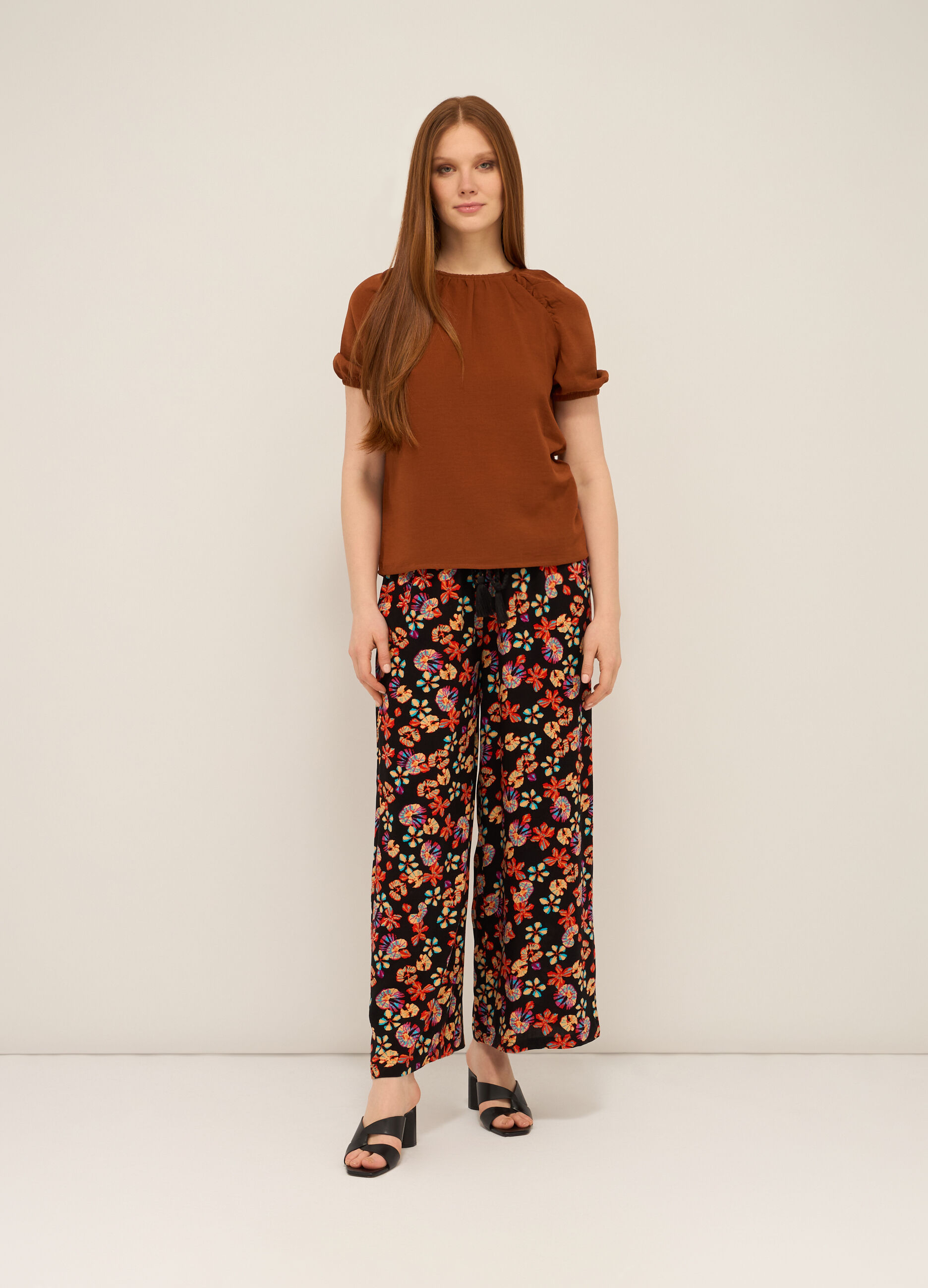 Pantaloni in pura viscosa donna_0