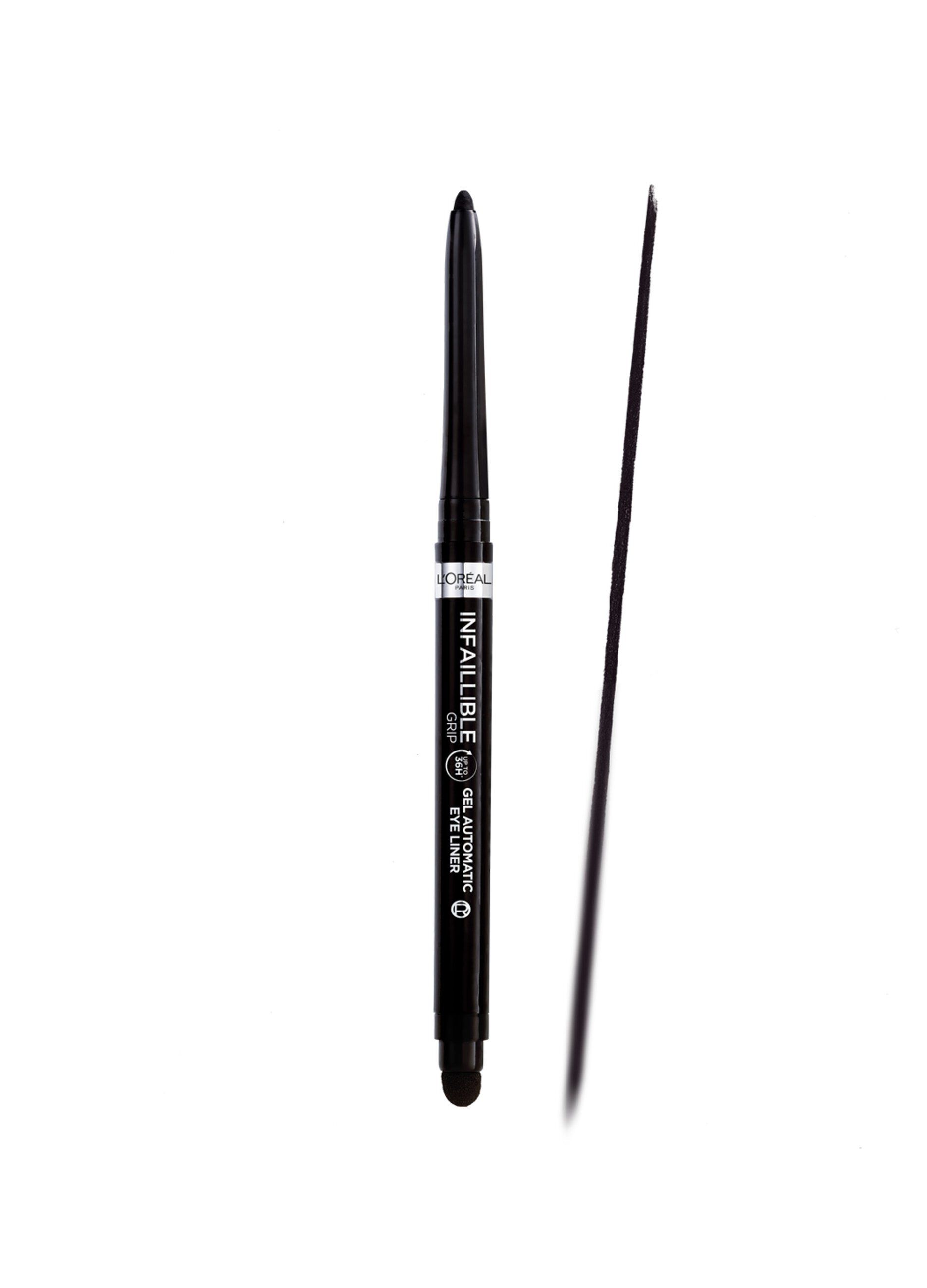 L'Oréal Paris Matita Automatica in Gel Infaillible 36H Grip Liner, Tratto Sfumabile a Lunga Tenuta, Waterproof, Formula in Gel, Tonalità: 01 Intense Black.