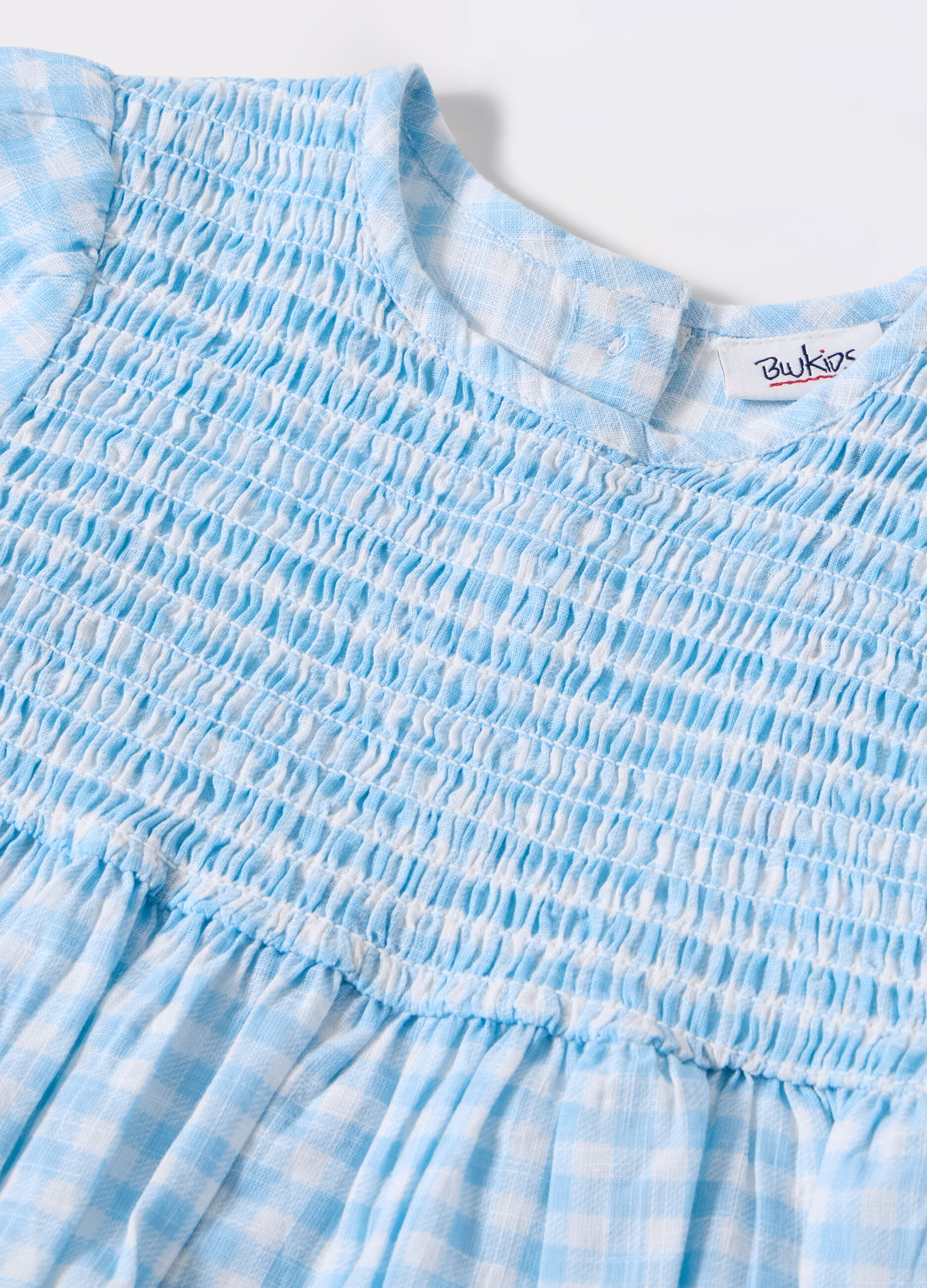 Vestito a quadri in puro cotone IANA neonata_1