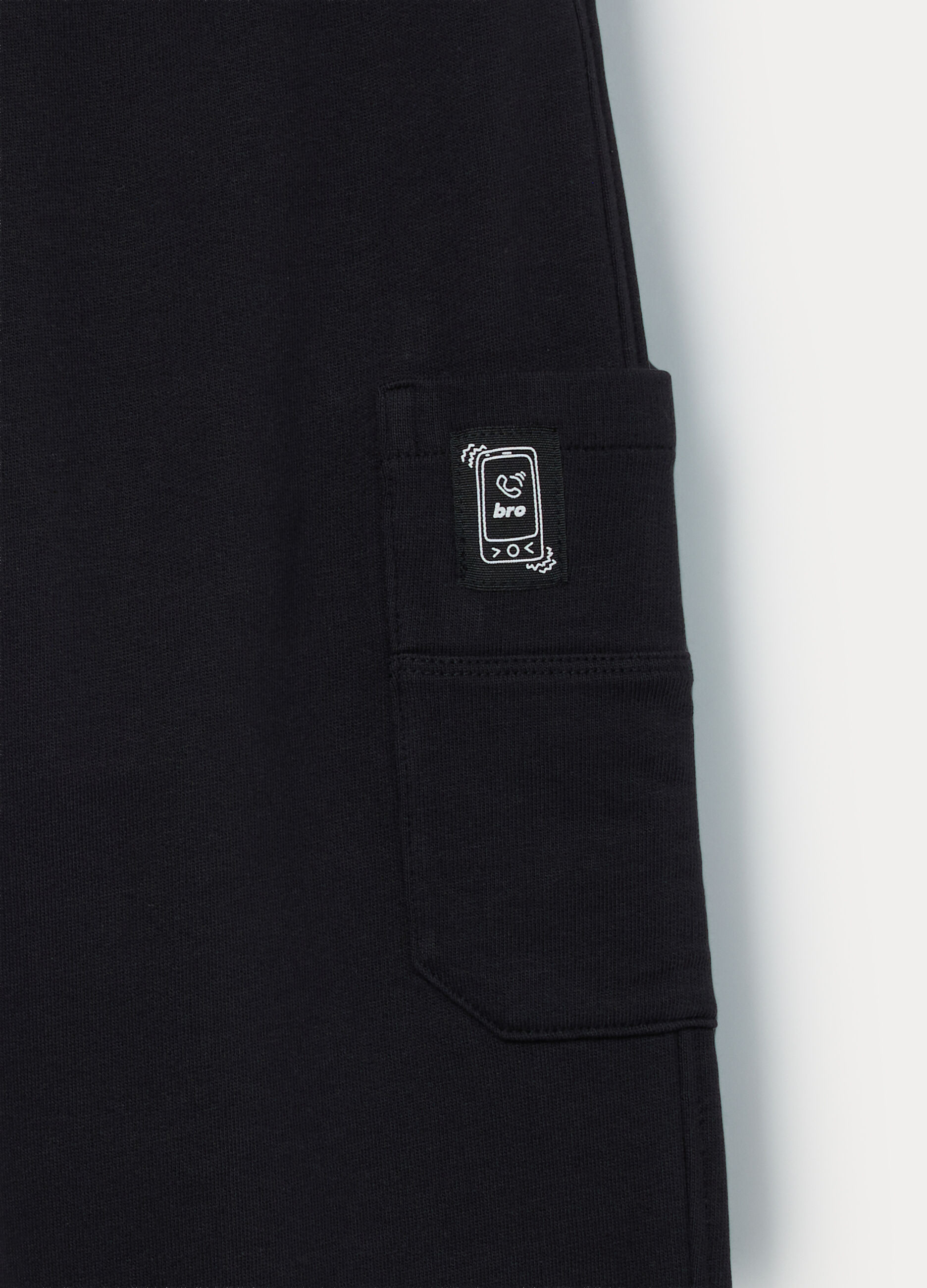 Jogger cargo in french terry di puro cotone bambino_2