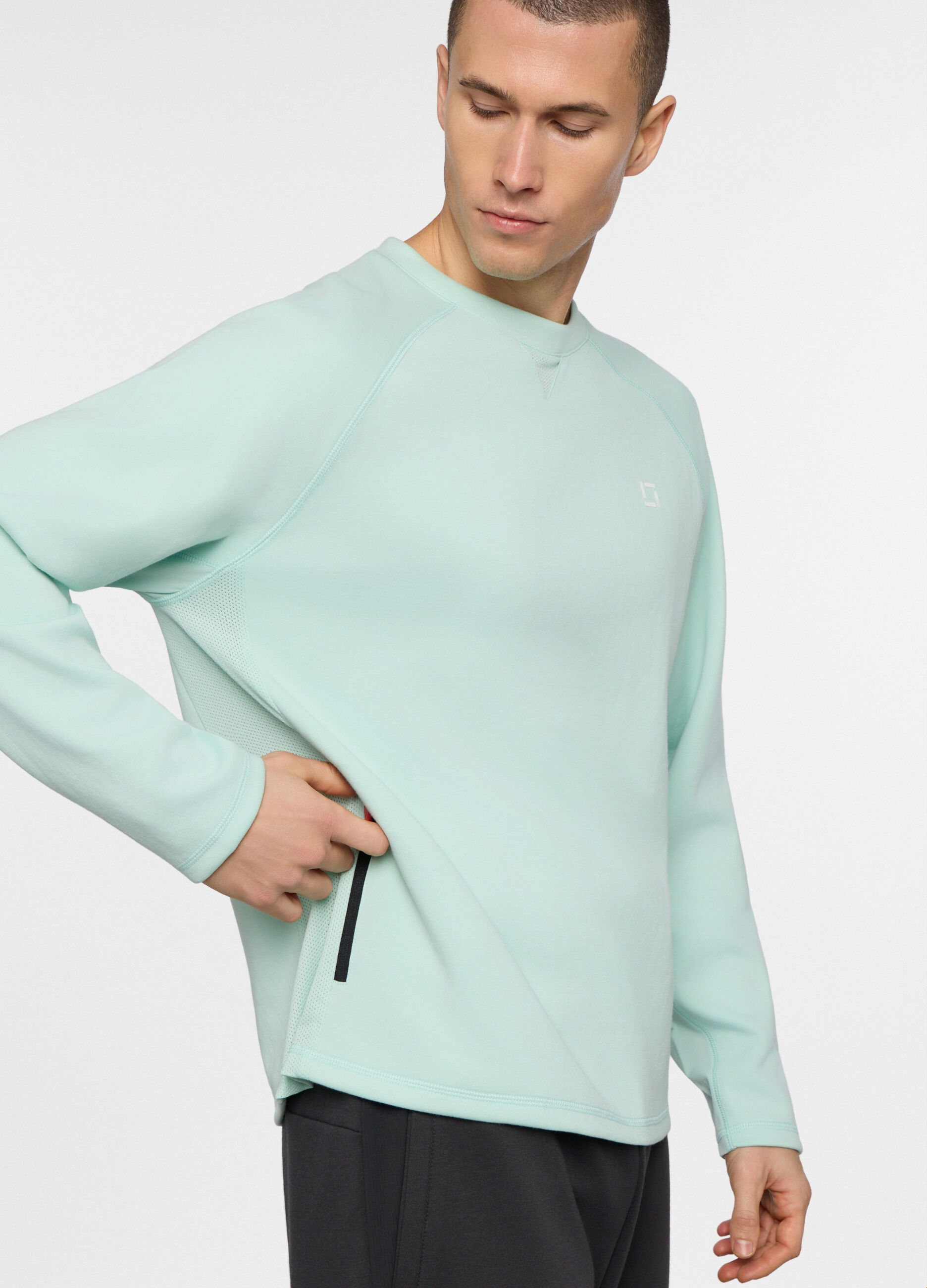 Felpa girocollo in interlock misto cotone uomo_2