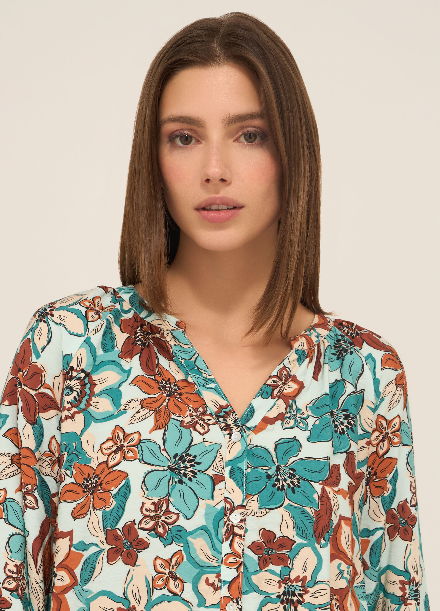 Camicia misto viscosa donna