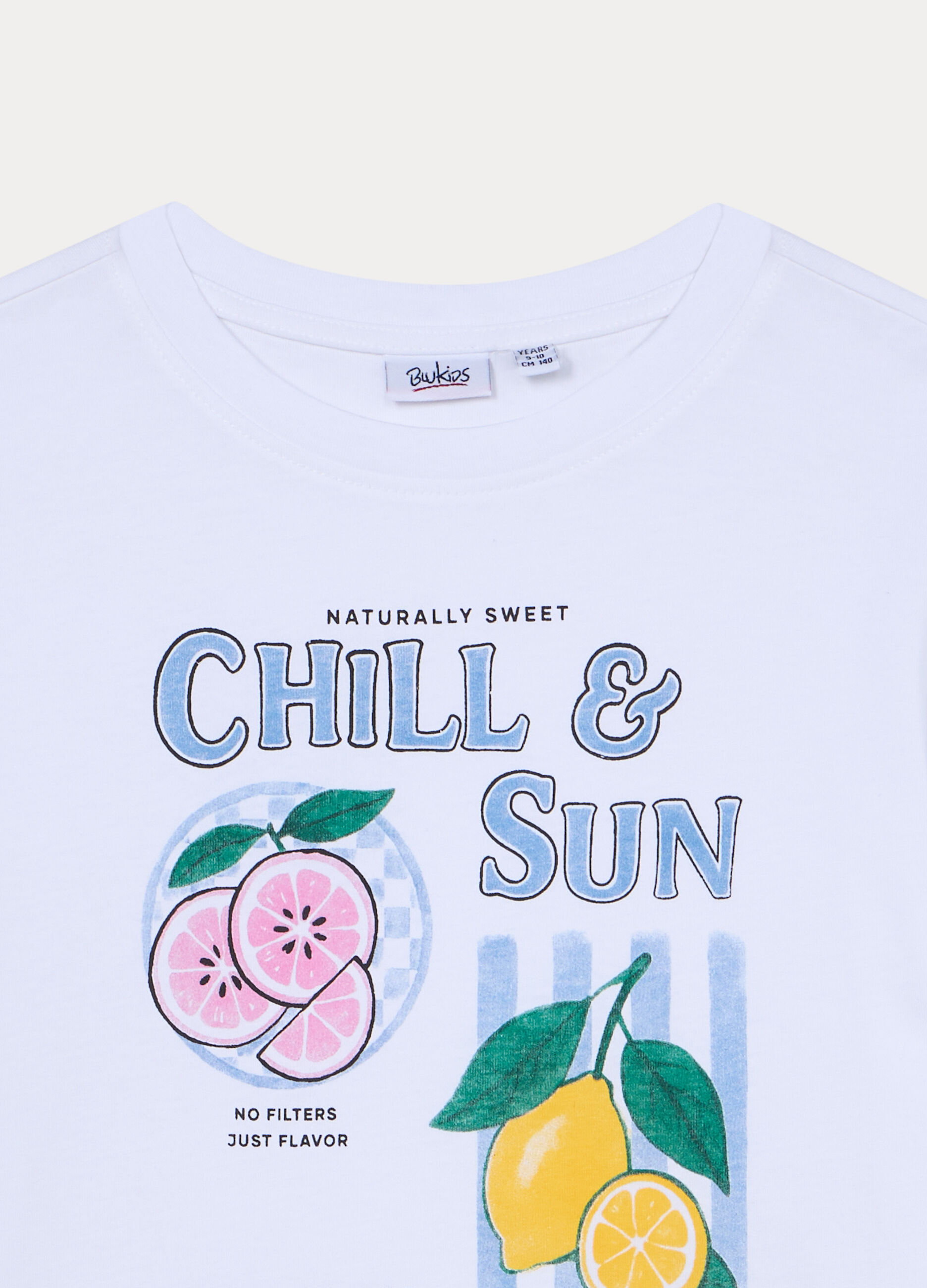 T-shirt girocollo in jersey di puro cotone ragazza_2