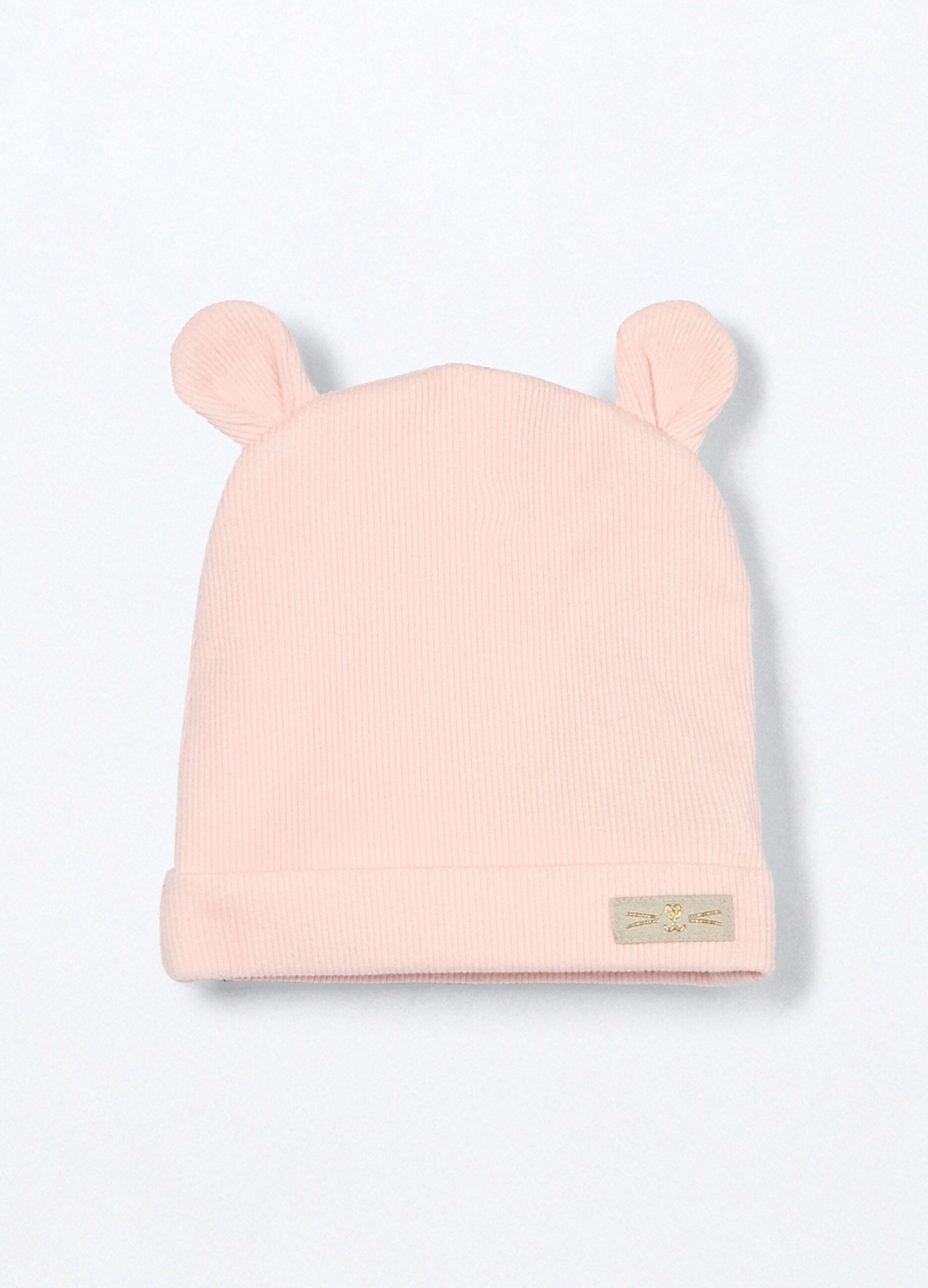 Berretto in costina misto cotone neonato_0