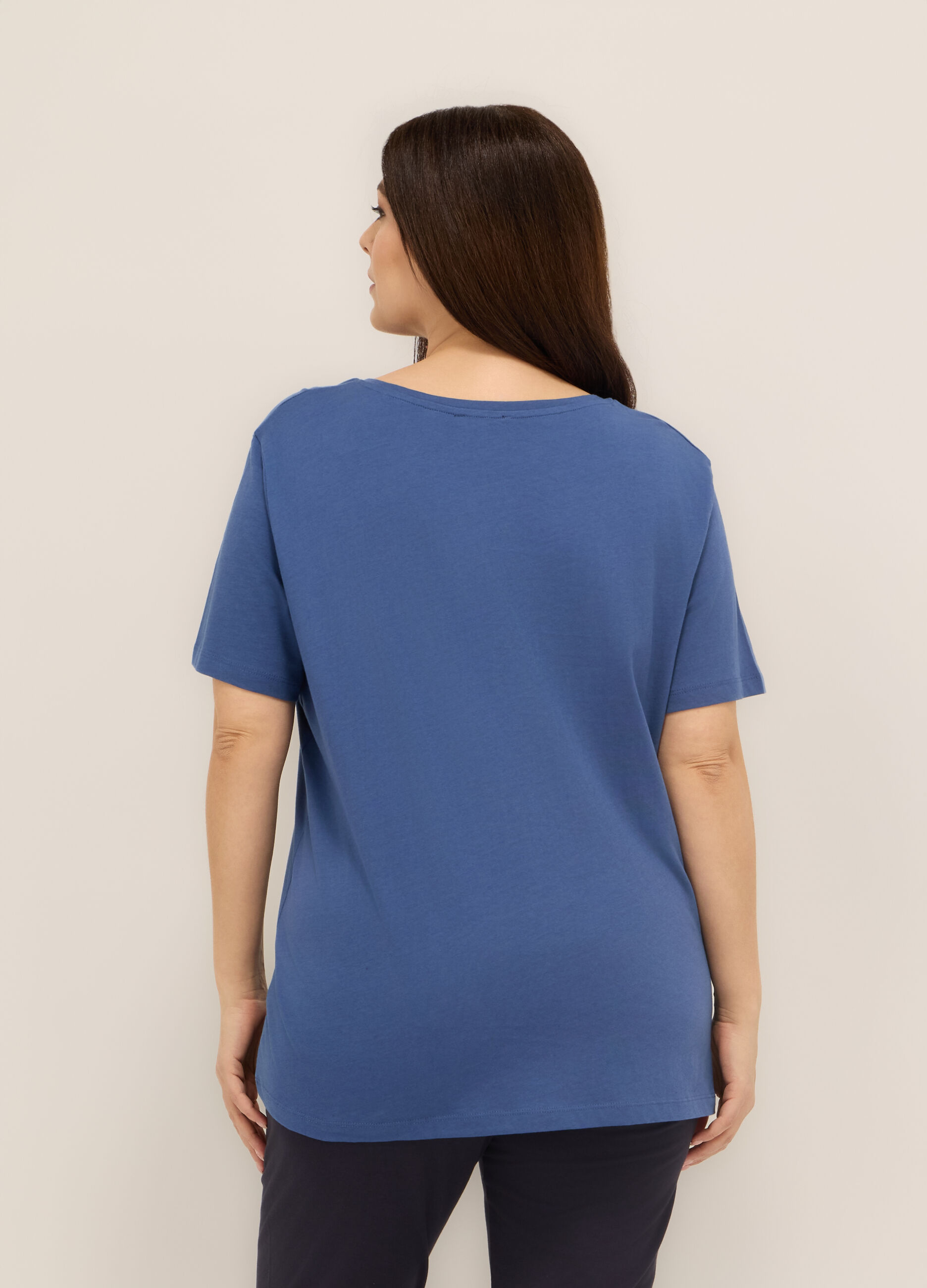 T-shirt in jersey di puro cotone donna curvy_1