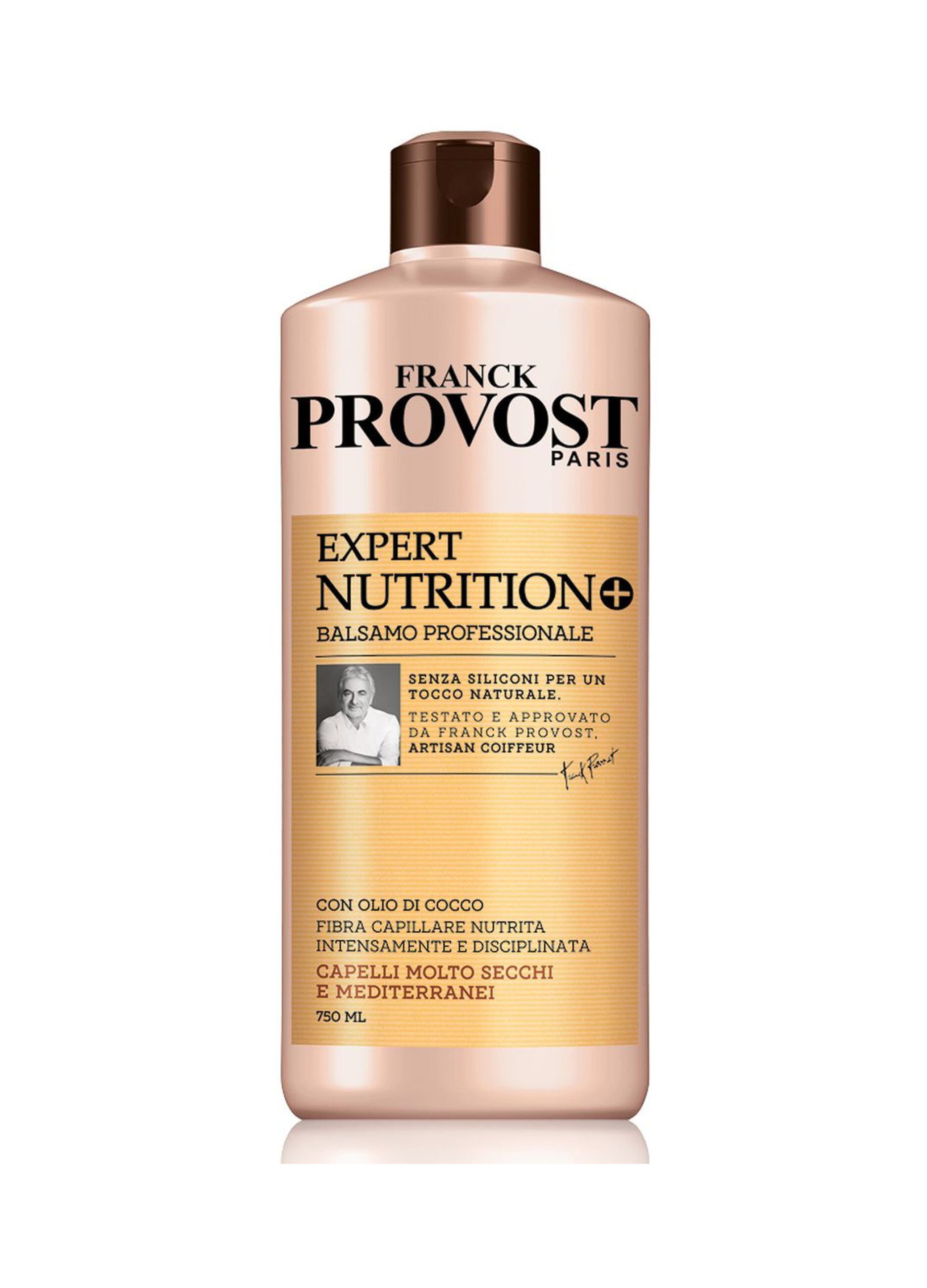 Franck Provost Balsamo Professionale Expert Nutrition +, Balsamo con Olio di Cocco per capelli nutriti e disciplinati, , 750 ml.