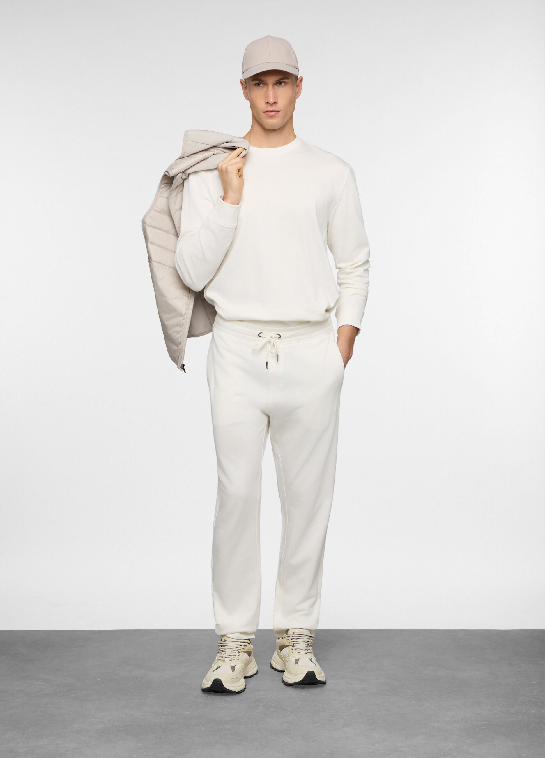 Jogger con elastico in cotone uomo_0