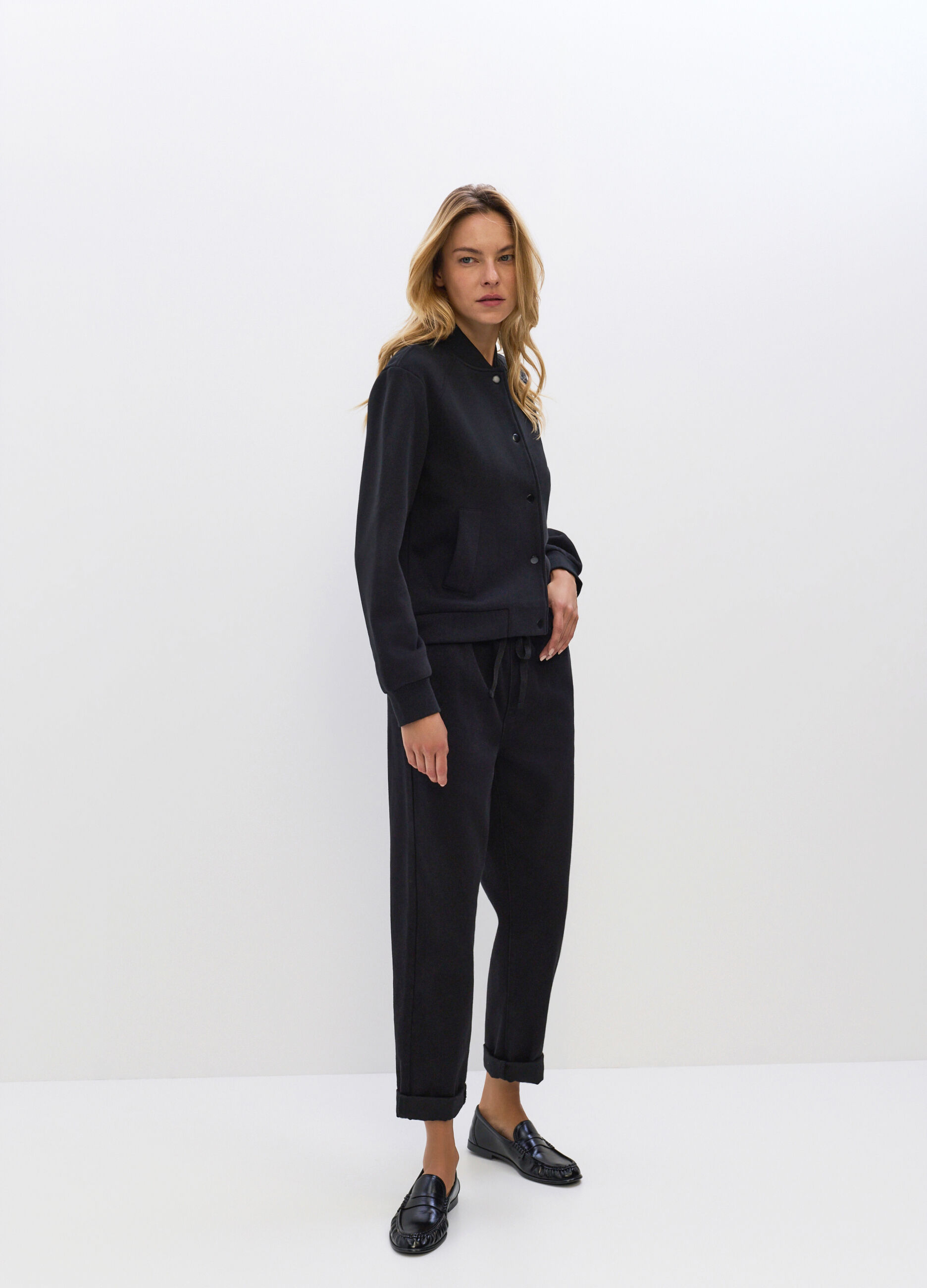 Jogger Fit Regular in denim misto cotone donna_0