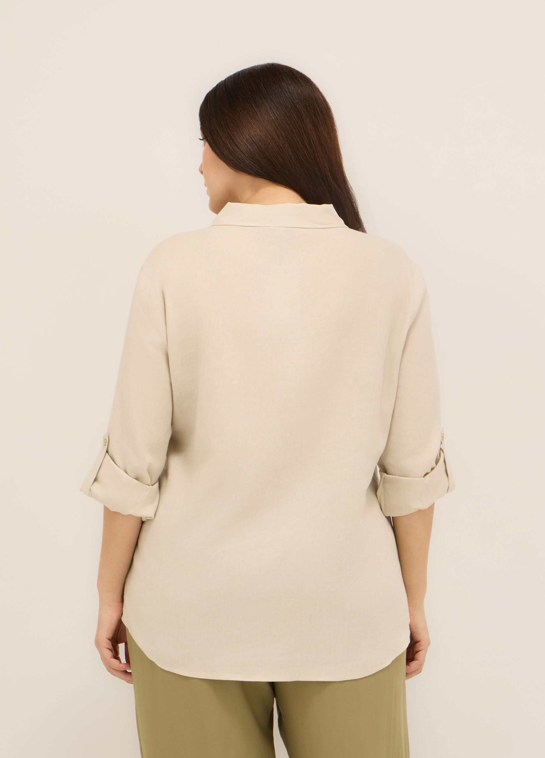 Blusa in misto lino donna curvy_1