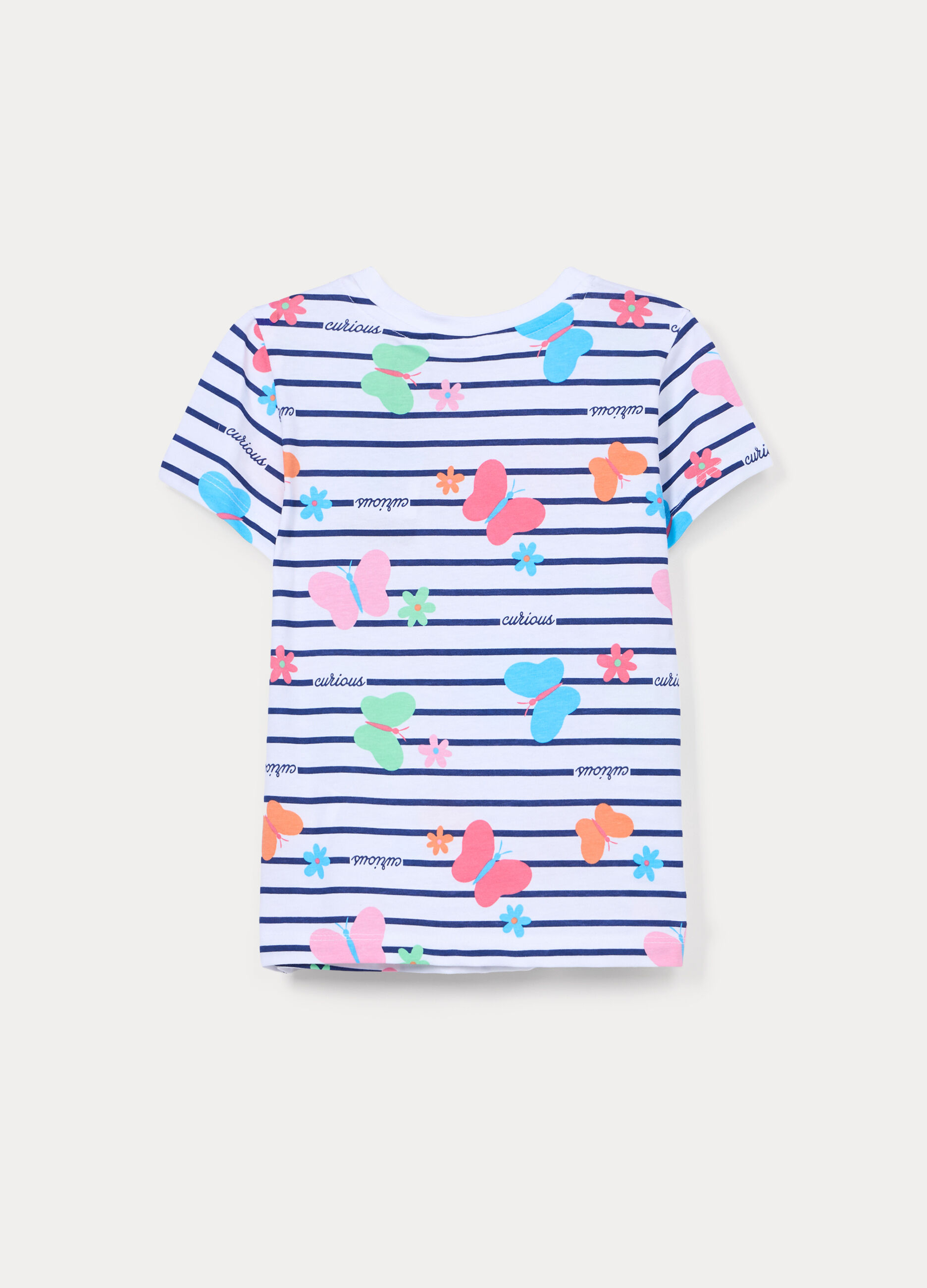 T-shirt girocollo in jersey di puro cotone bambina_1