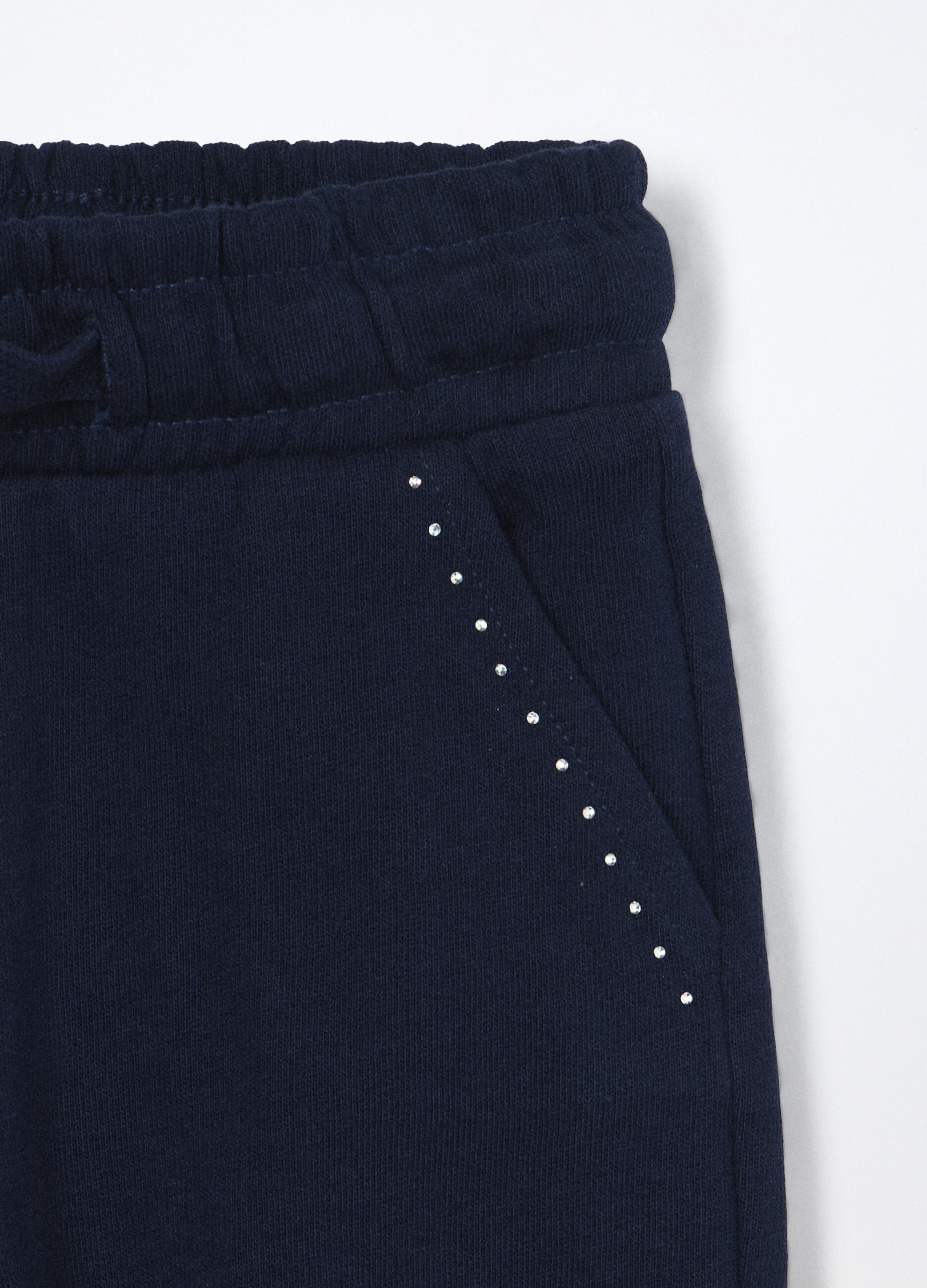 Jogger in french terry di puro cotone neonata_2