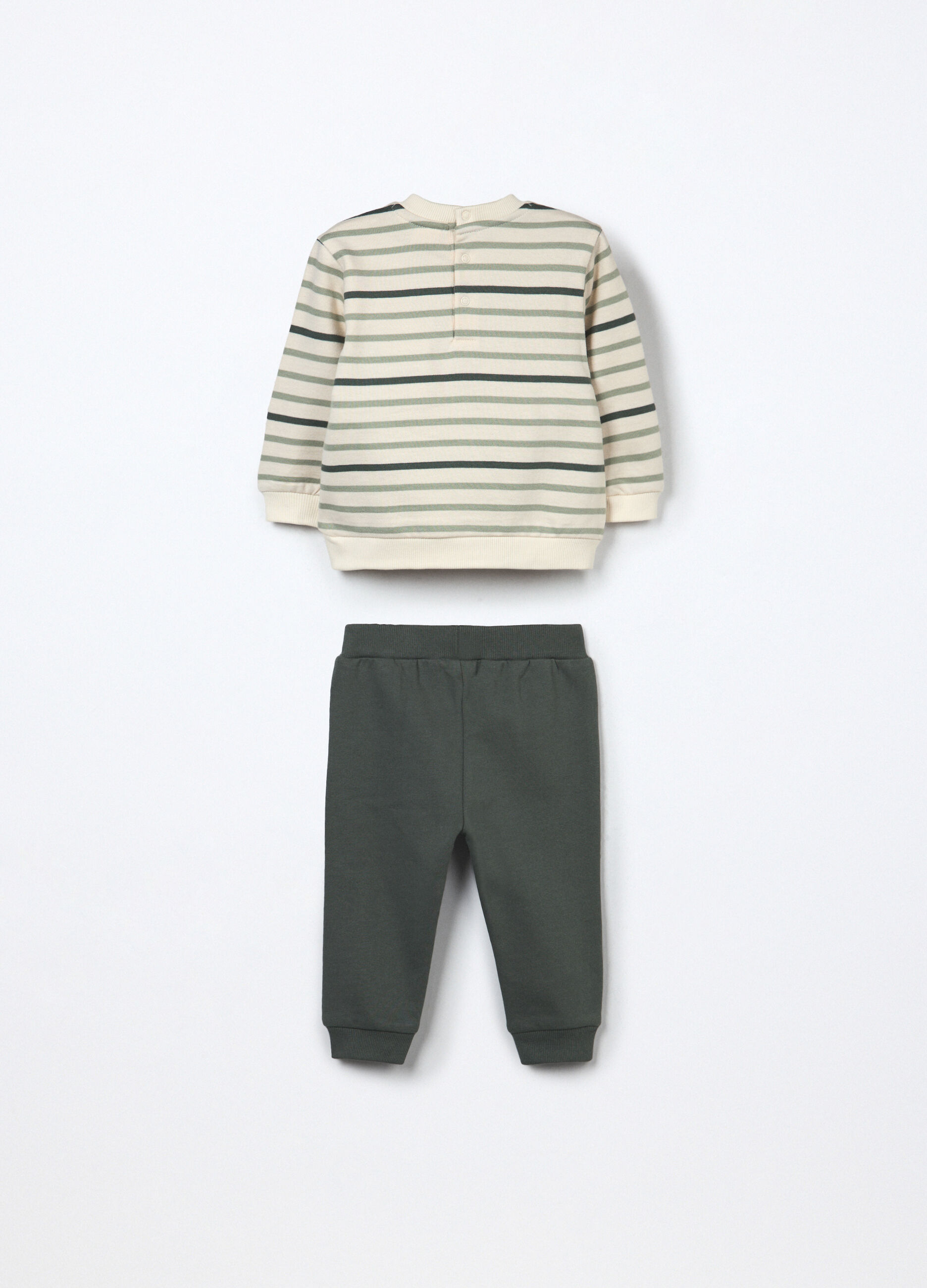 Jogging set in puro cotone fleece neonato_1