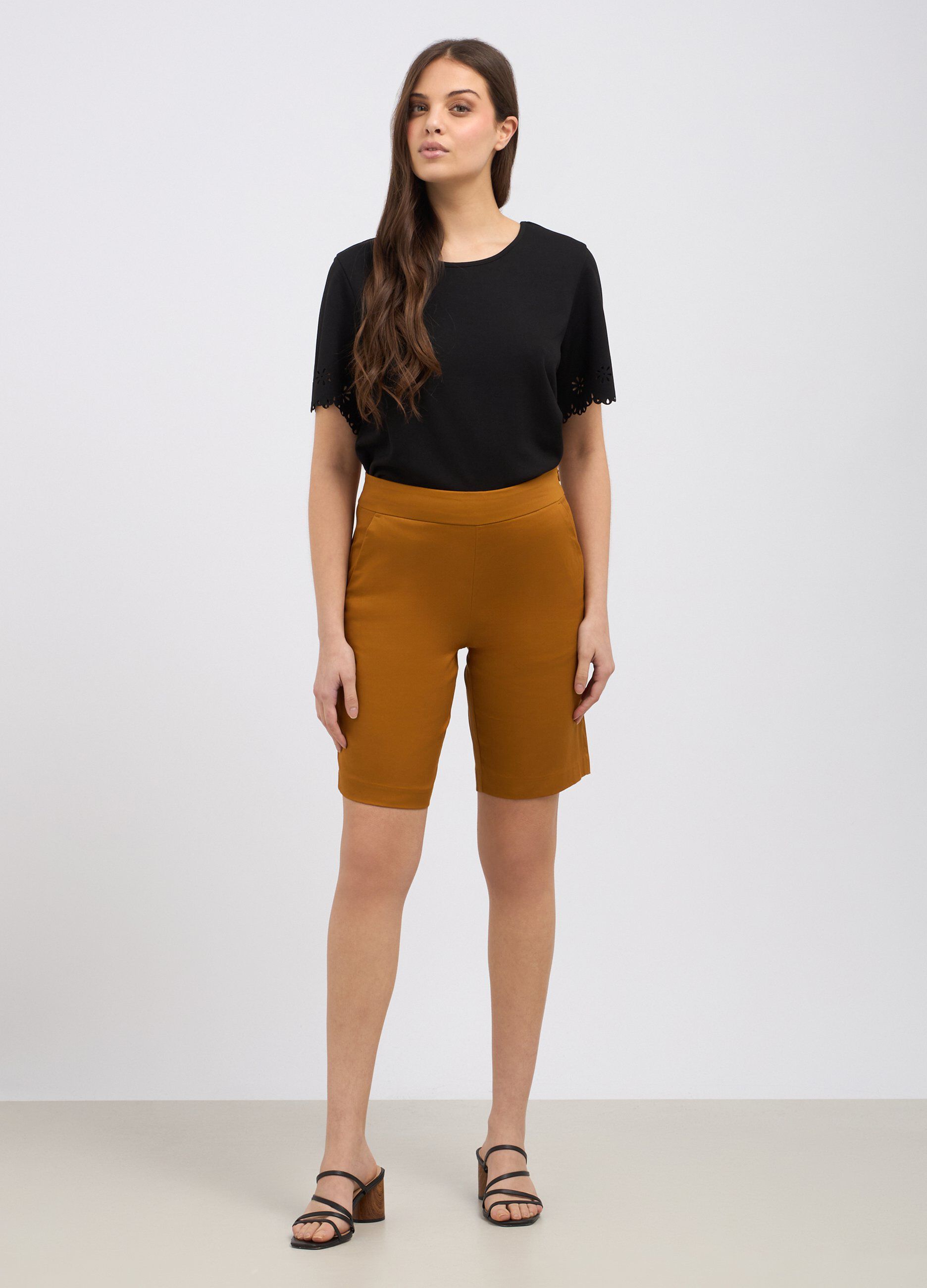 Bermuda in cotone satin donna_0