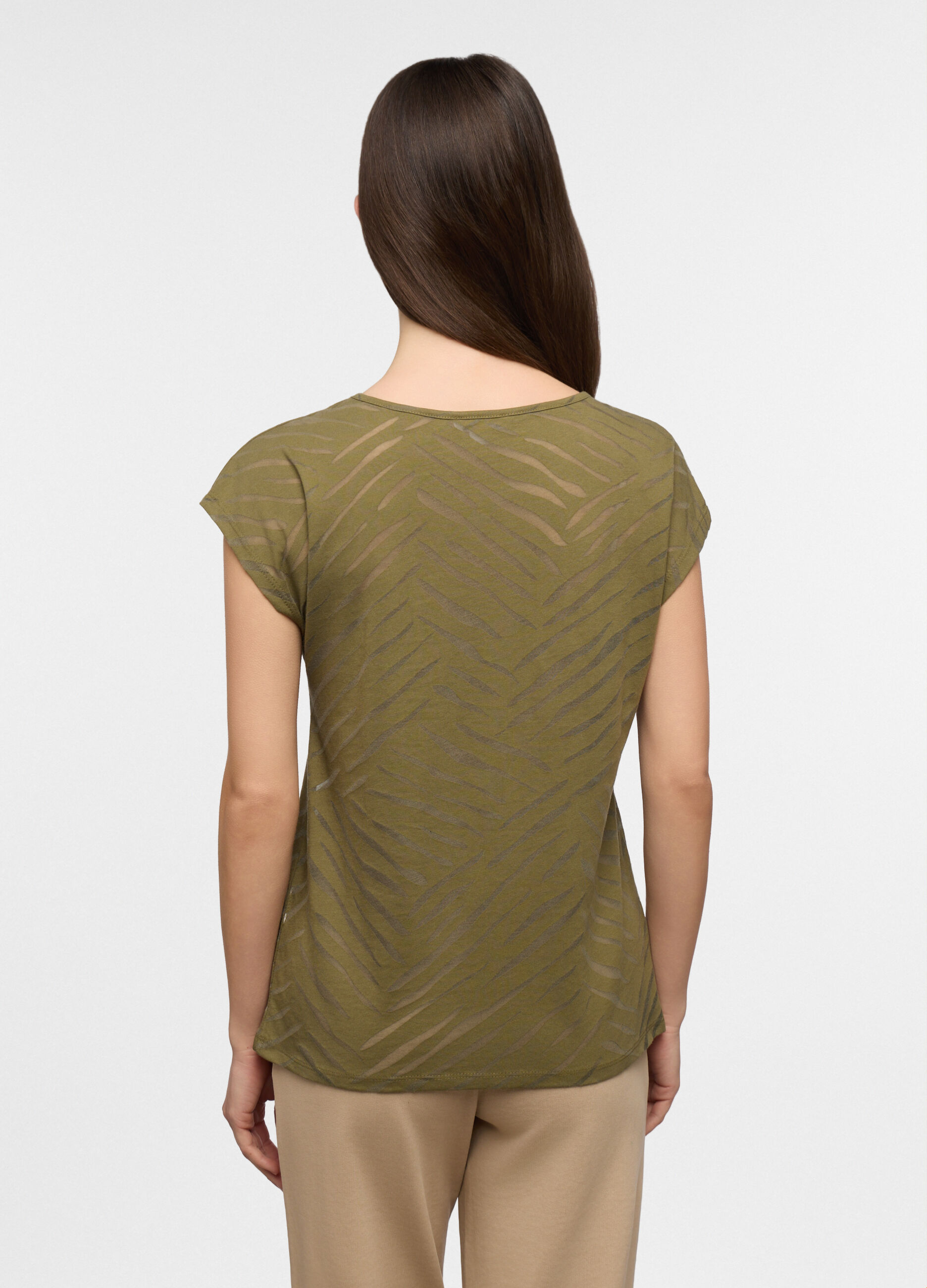 T-shirt girocollo stretch donna_1