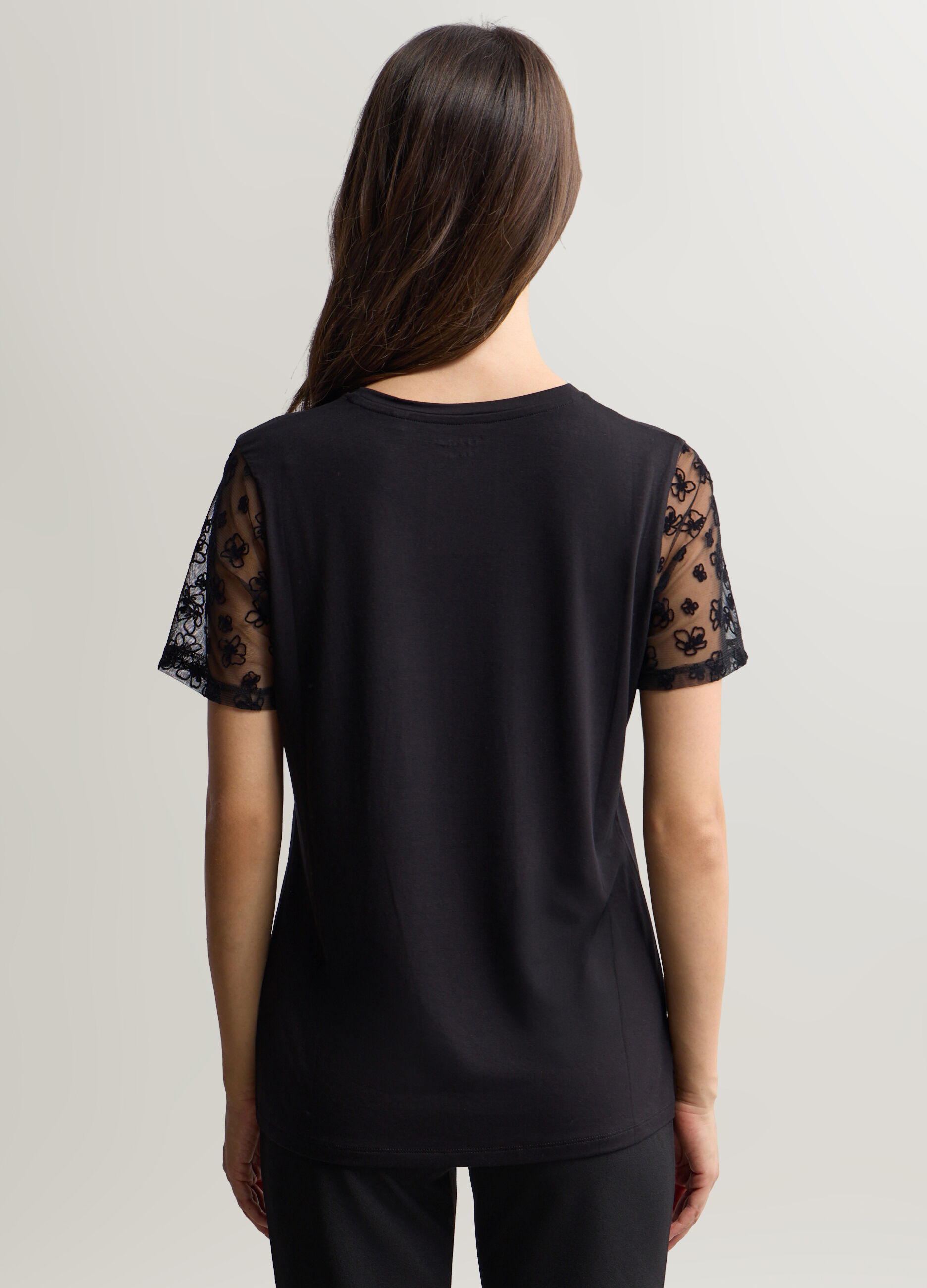 T-shirt girocollo stretch donna_1