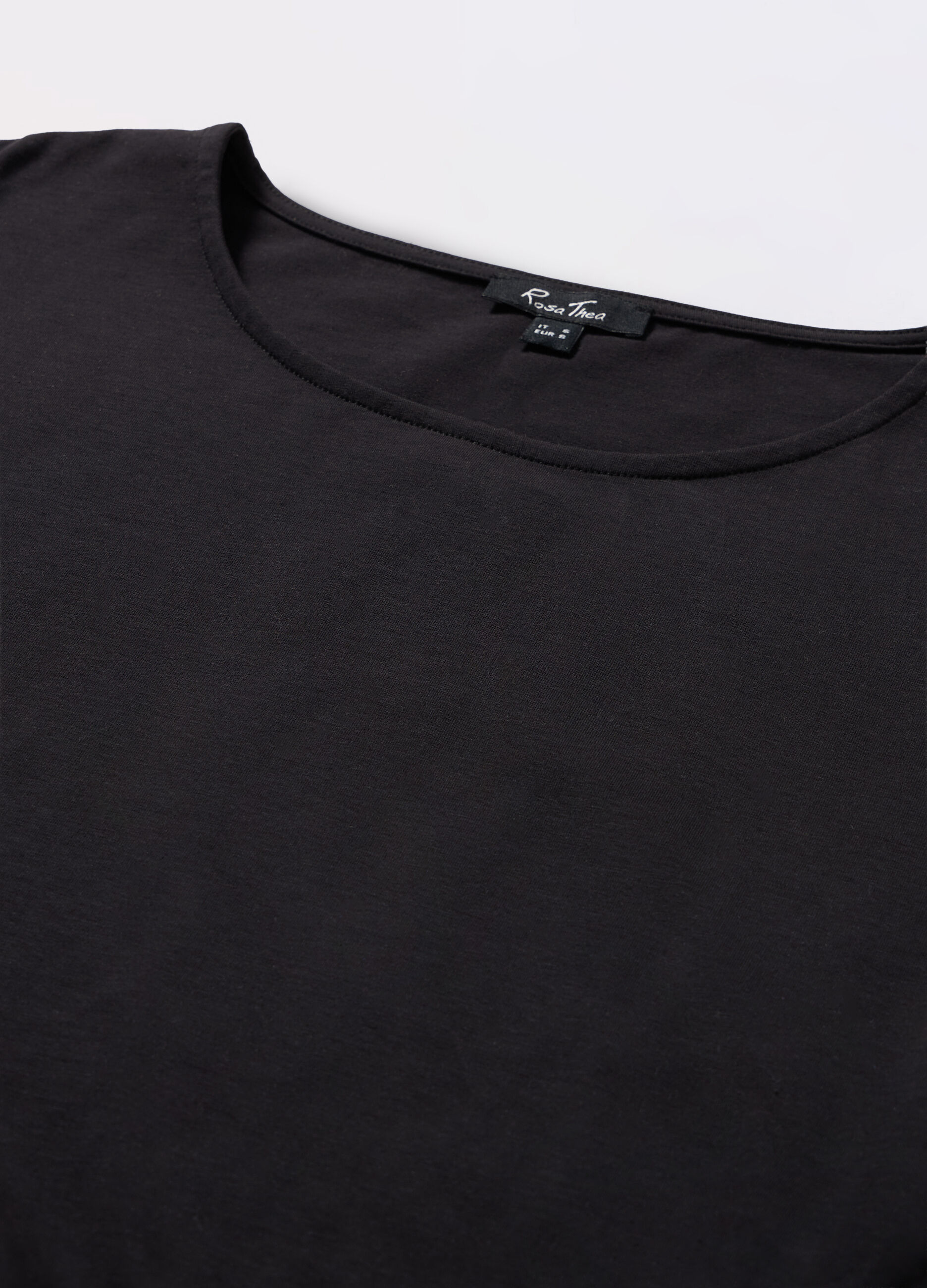 T-shirt in jersey di cotone stretch donna curvy_1